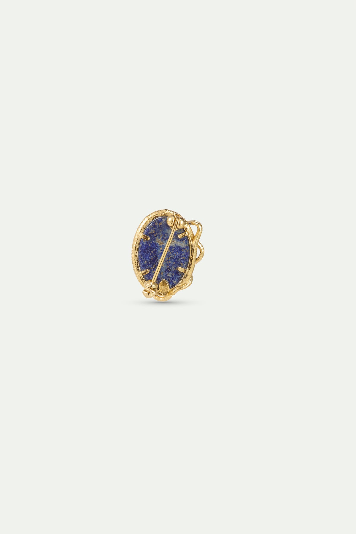 Broche lapis-lazuli et turquoise, serpent doré