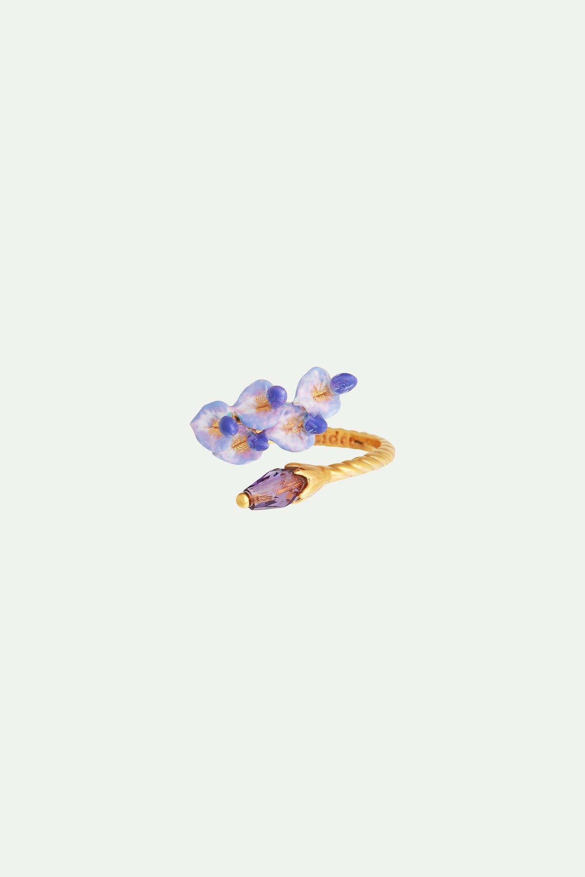 Bague ajustable fleur de glycine