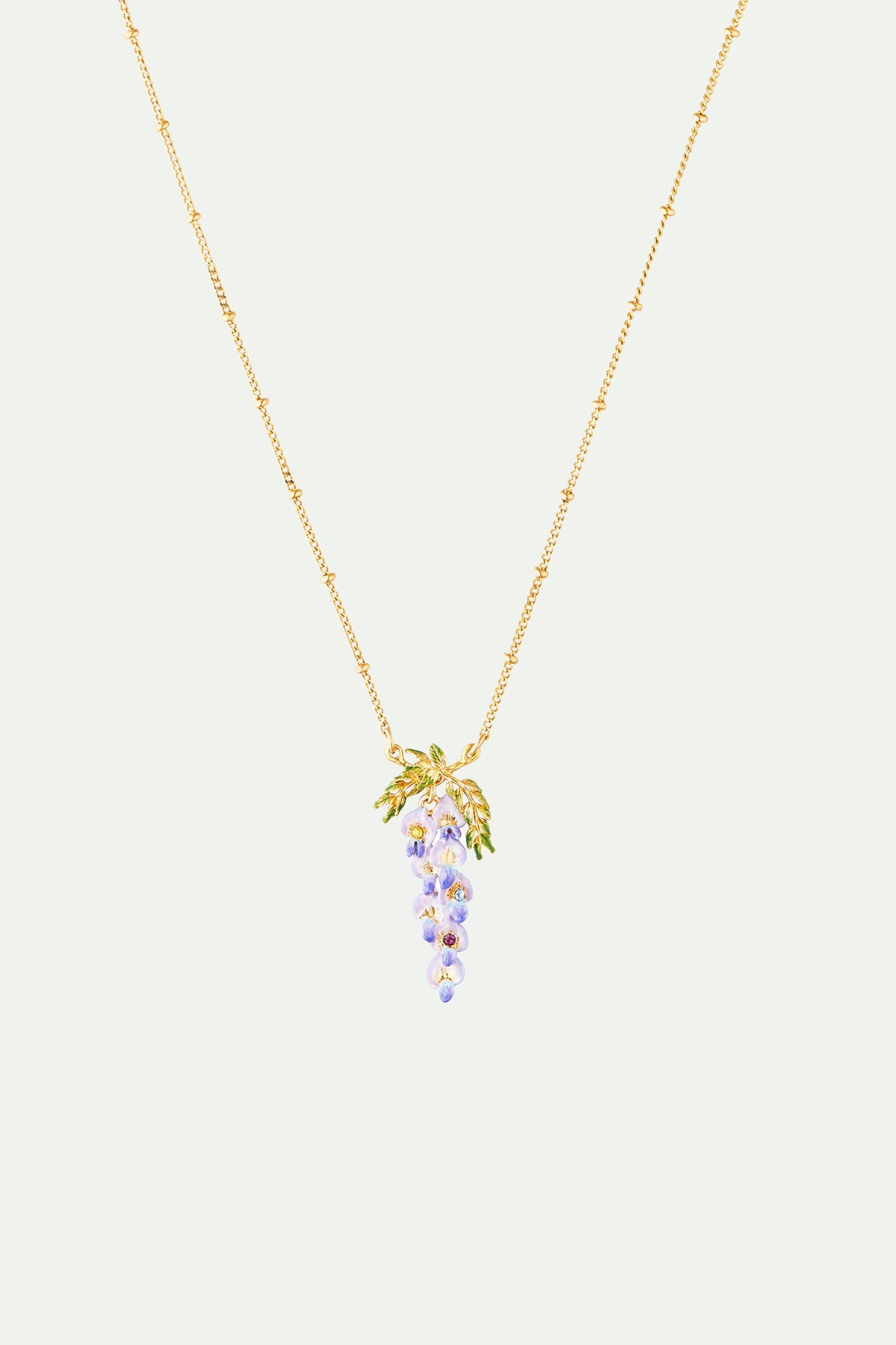 Collier pendentif fleur de glycine