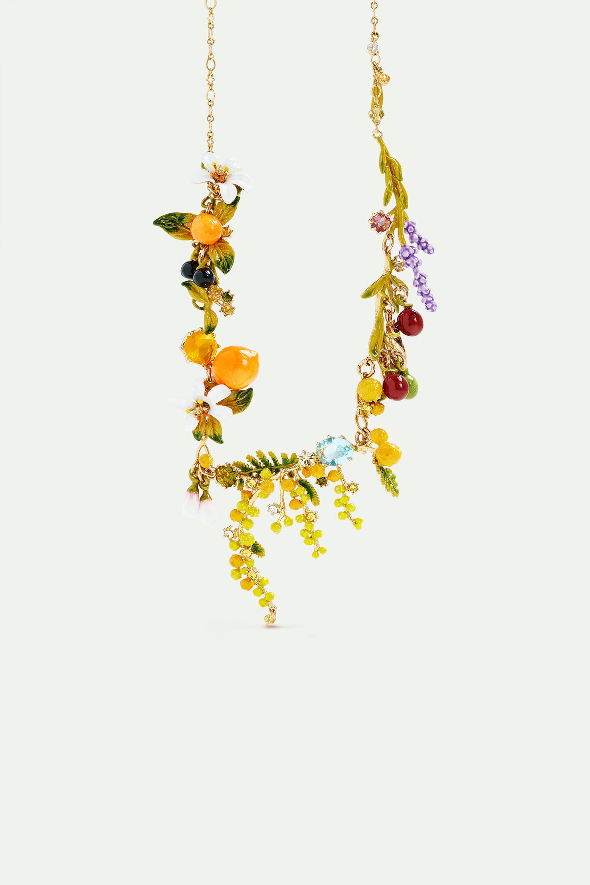 Collier plastron bouquet du jardin de provence