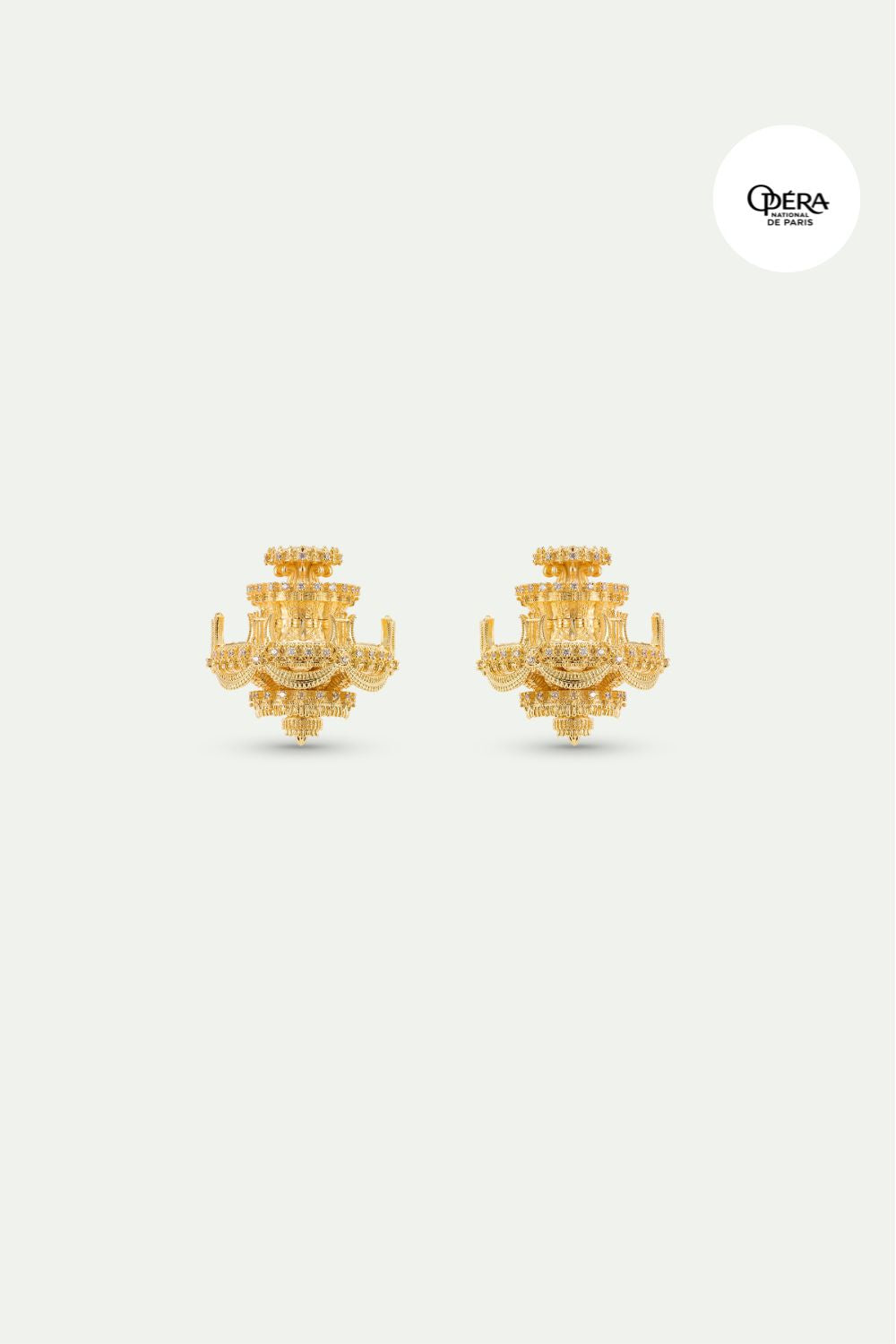 Boucles d'oreilles tiges chandelier doré