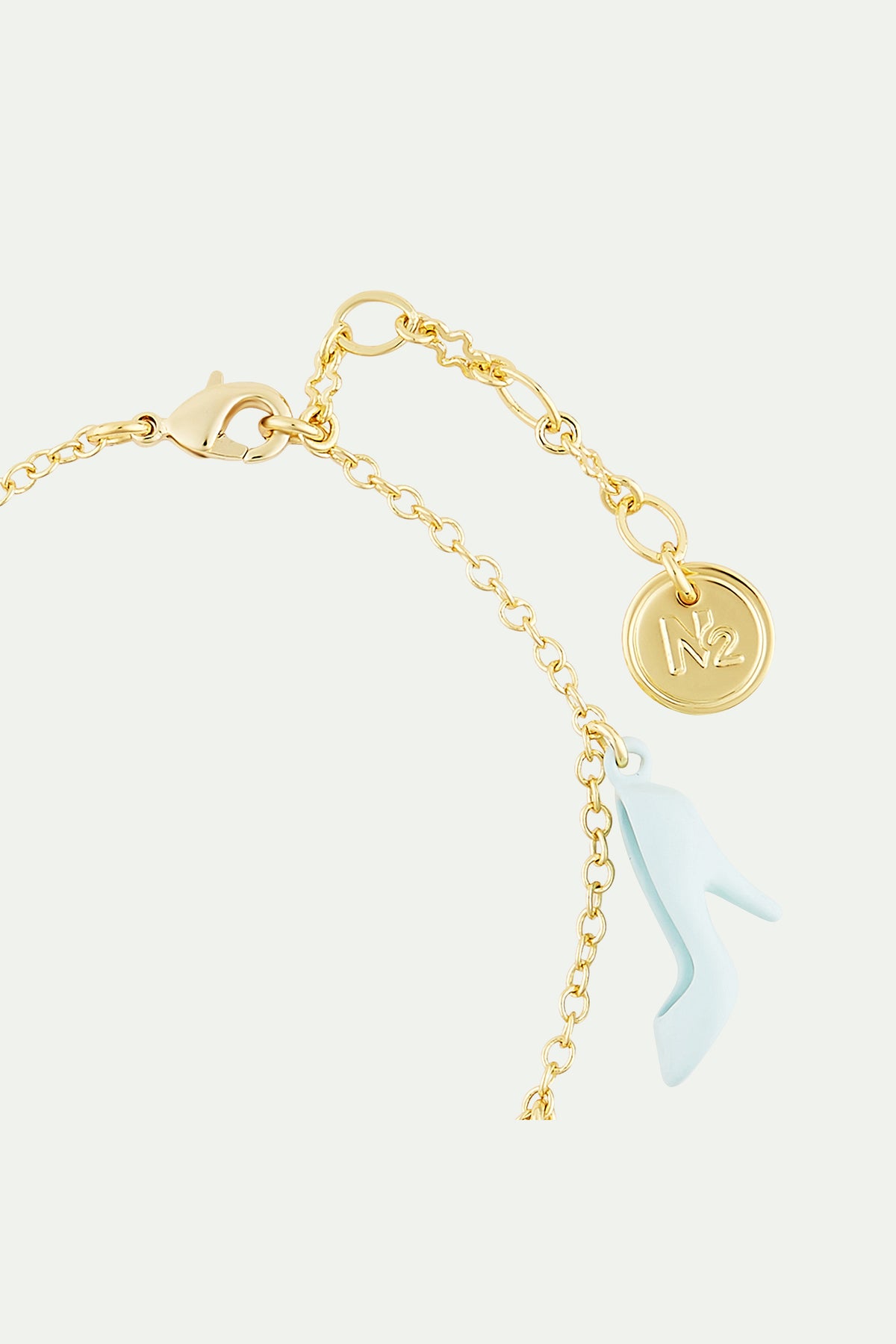 Bracelet charm's citrouille, bobine de fil et souris, cendrillon, horloge et soulier