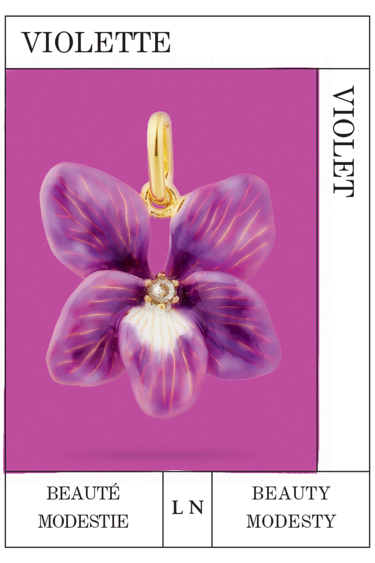 Pendentif Violette, Beauté et Modestie