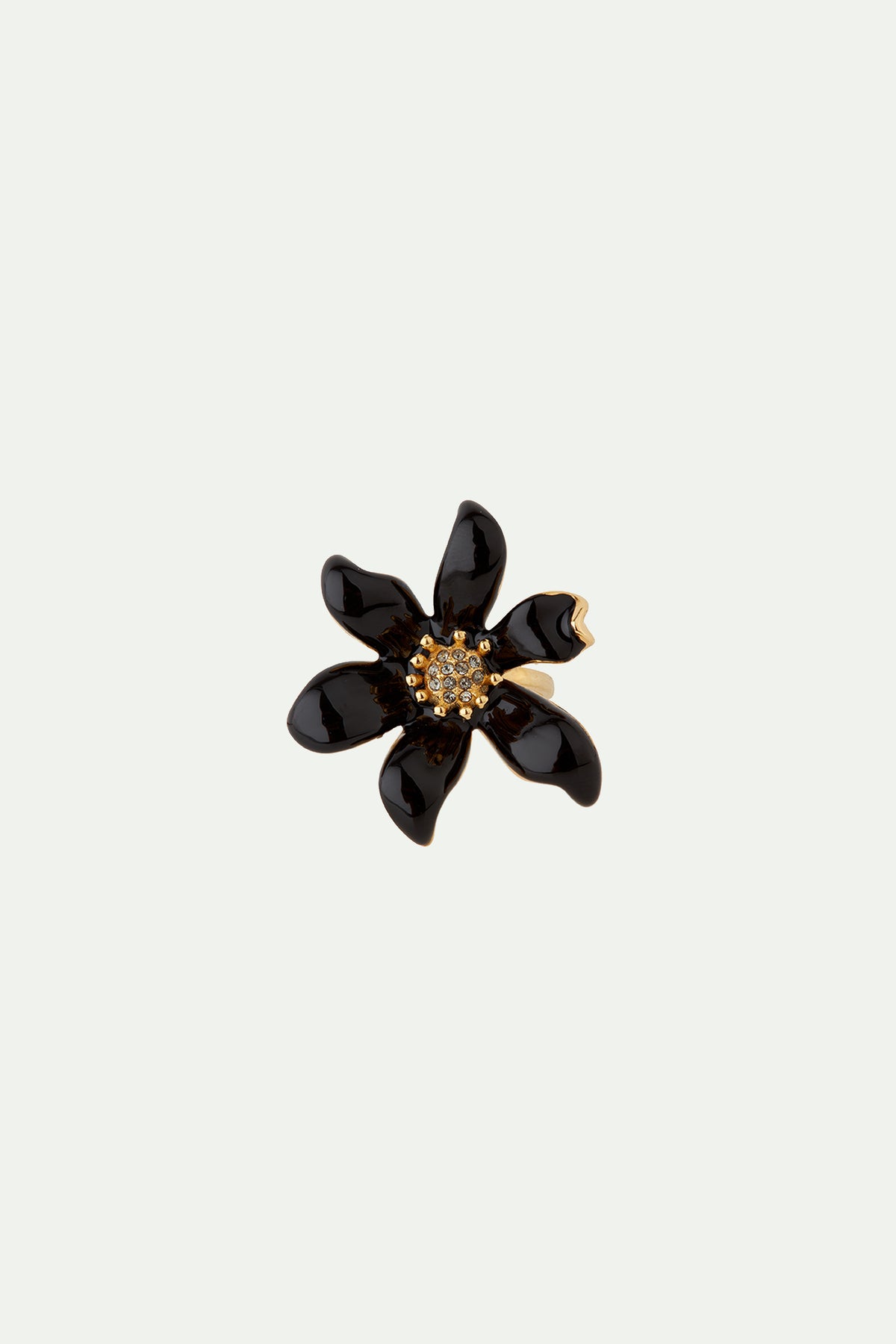 Bague Cocktail Fleur de Lys Noir