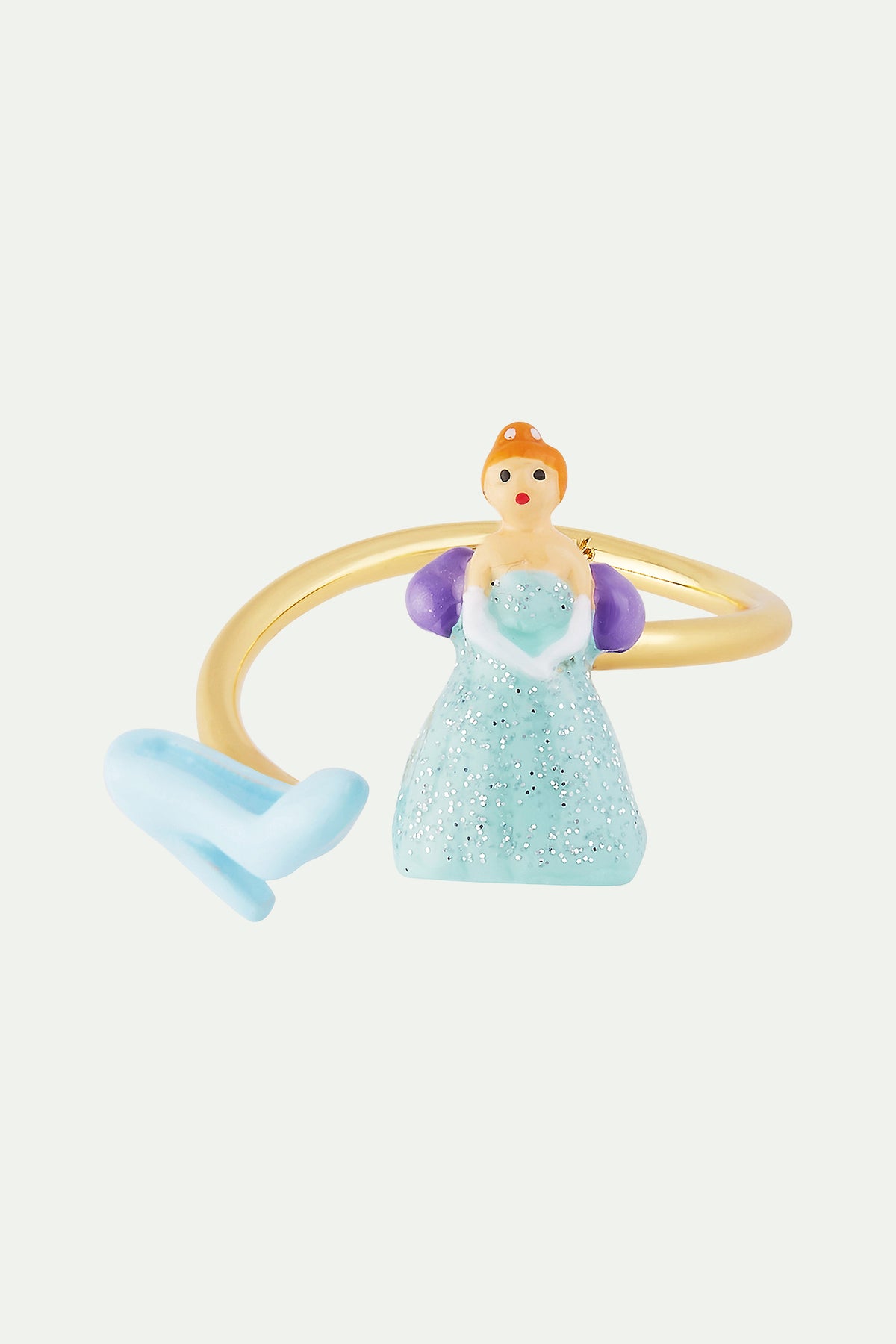 Bague ajustable cendrillon et soulier