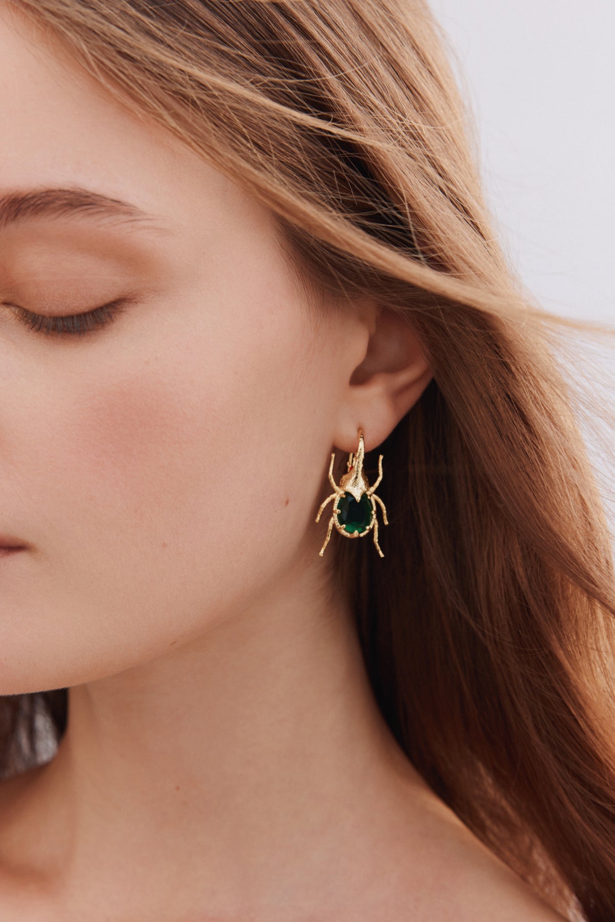 Boucles d'oreilles hook scarabée
