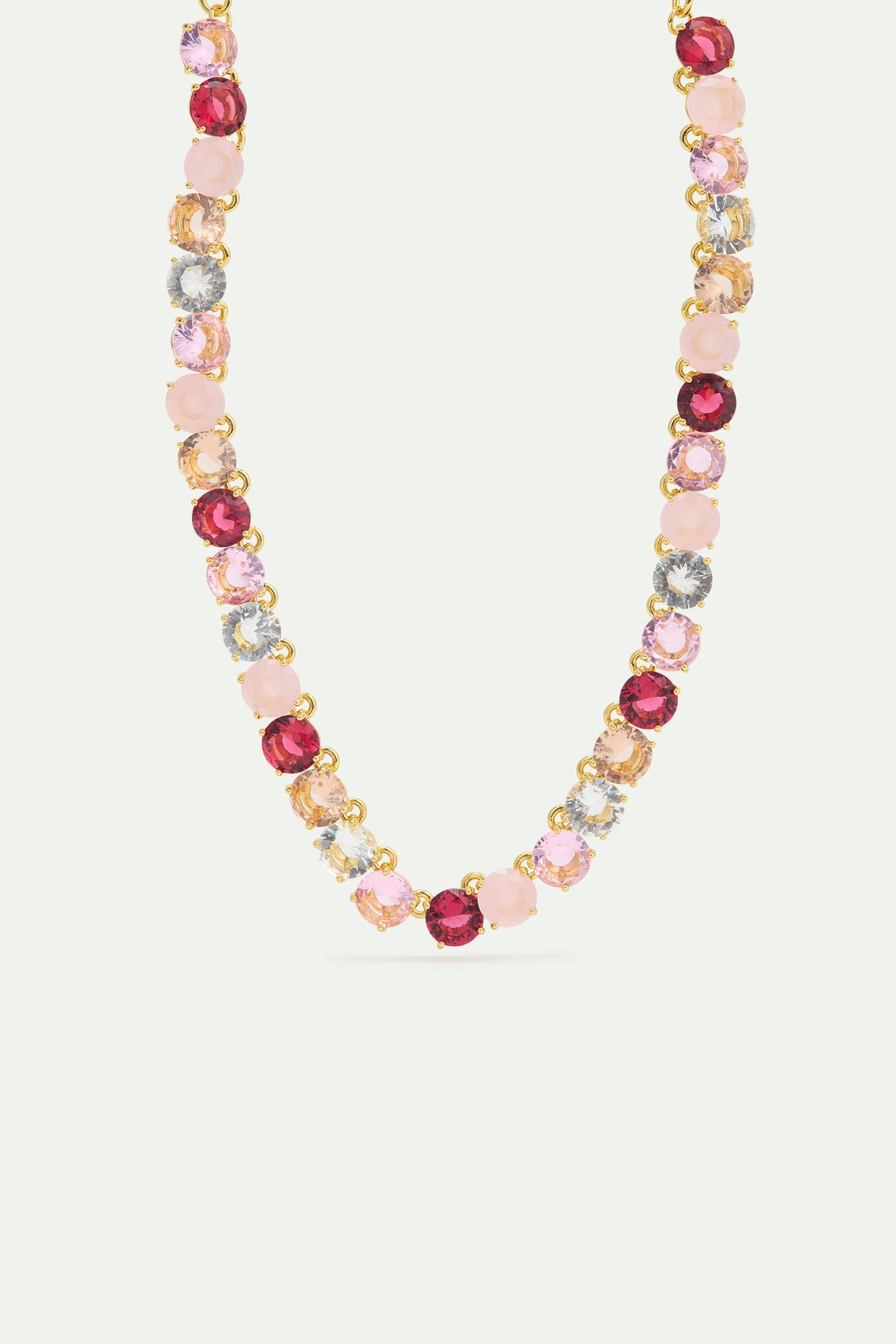 Collier ras de cou pierres rondes La Diamantine Rosa Centifiola
