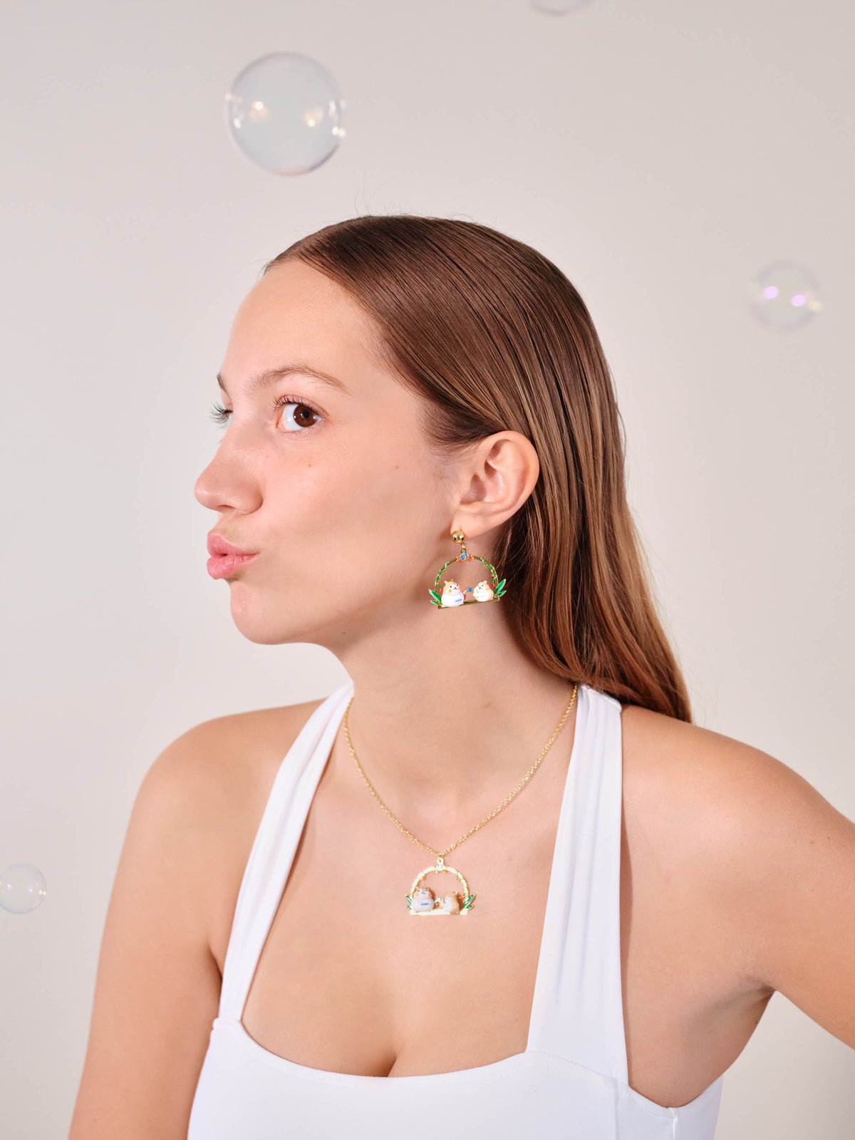 Boucles d'oreilles hamsters gourmands