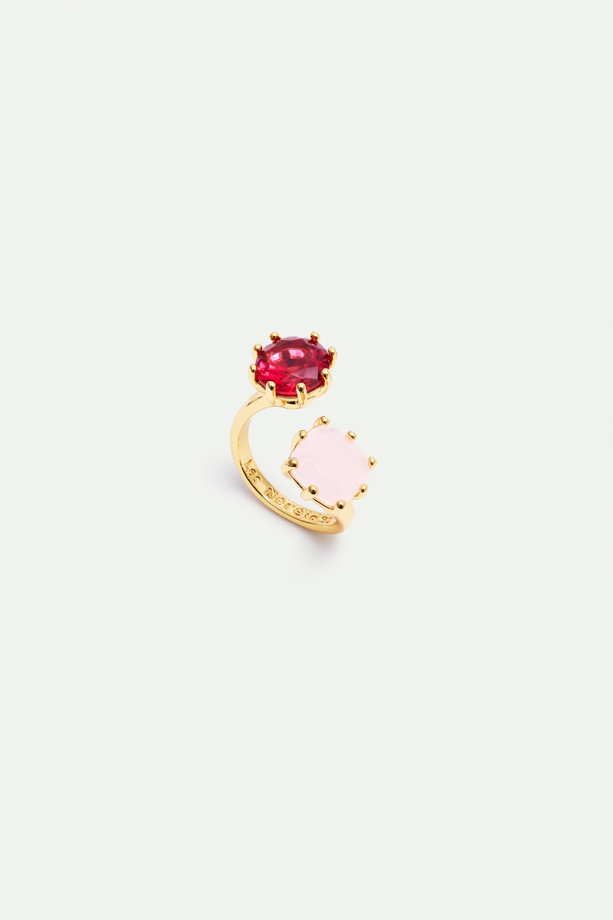 Bague ajustable deux pierres la Diamantine Rosa Centifolia