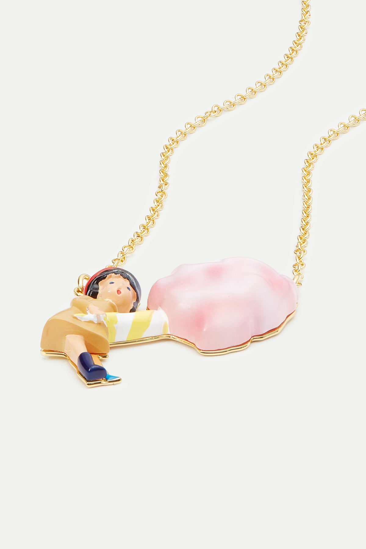 Collier plastron petite fille et barbe-à-papa