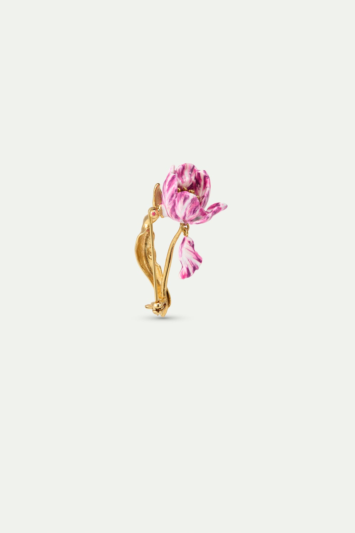 Broche tulipe violette