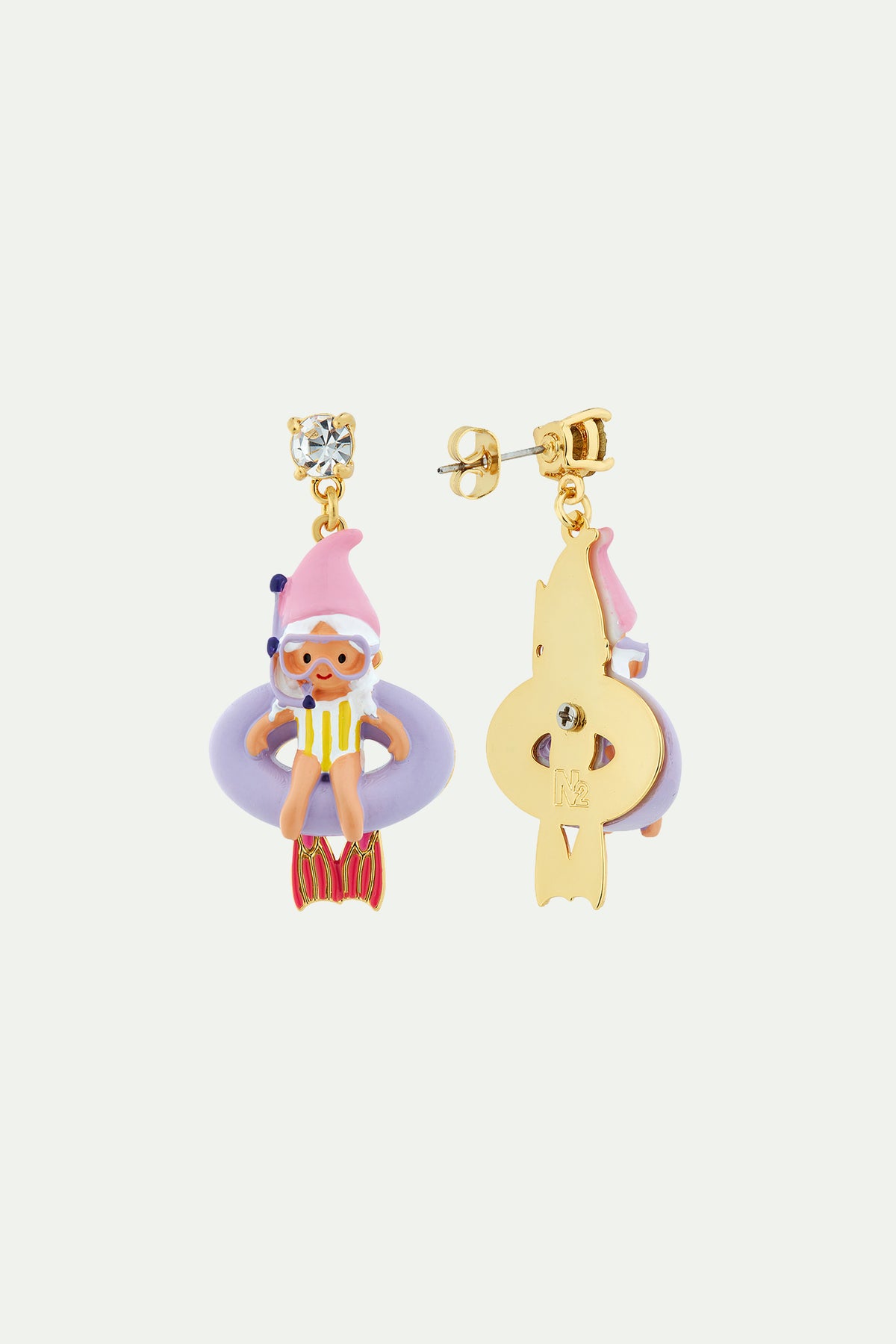 Diving gnome earrings