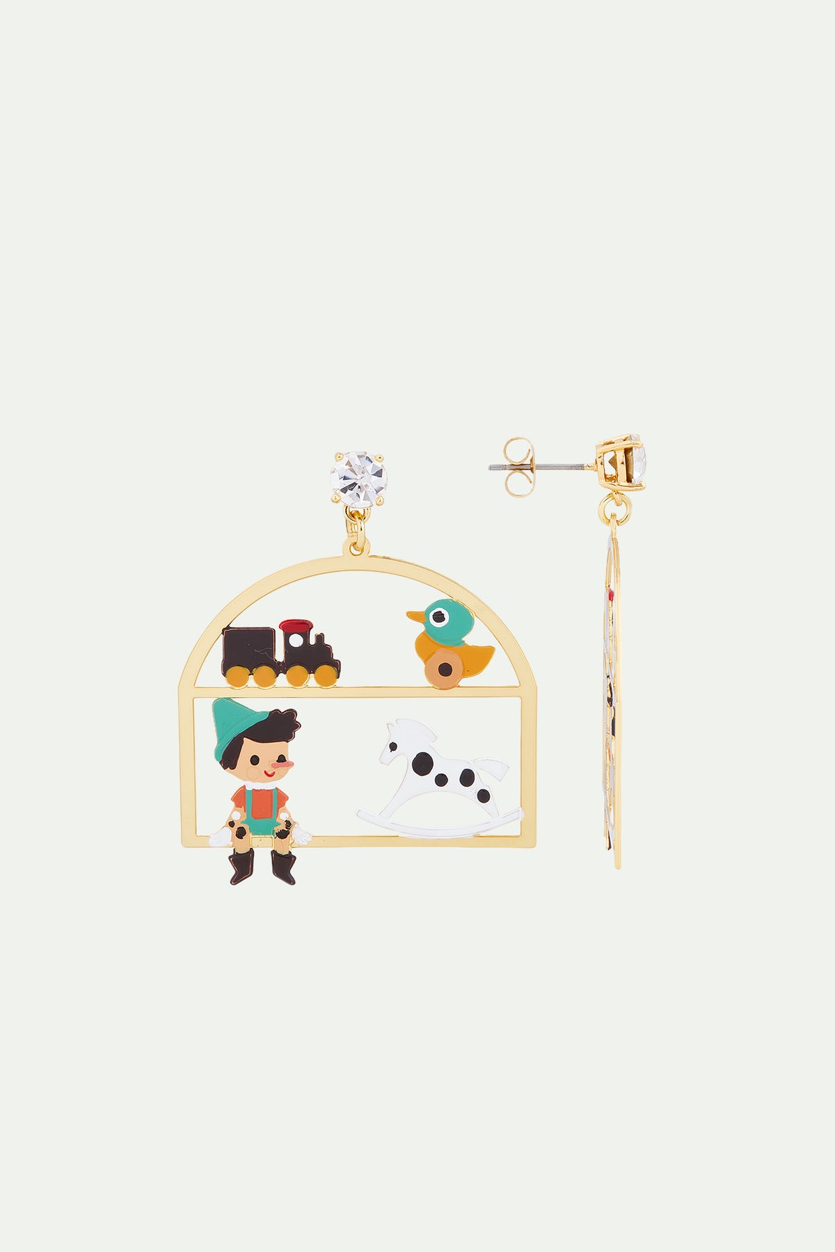 Boucles d'oreilles Pinocchio et jouets