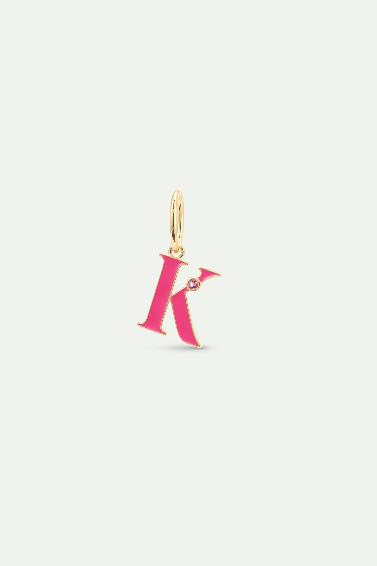 Pendentif lettre K rouge