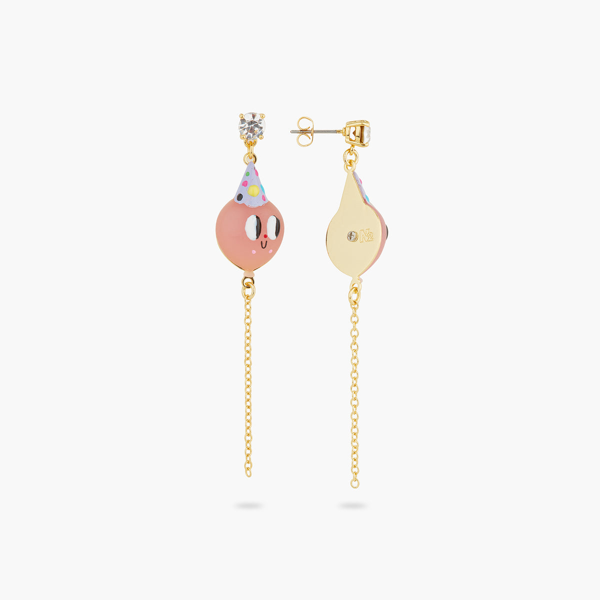 Boucles d'Oreilles Tiges Ballon Rose