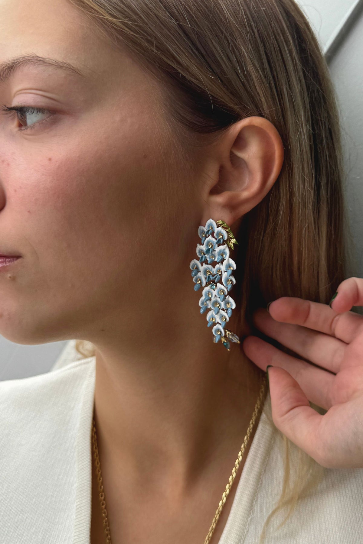 Boucles d'oreilles fleurs de glycines
