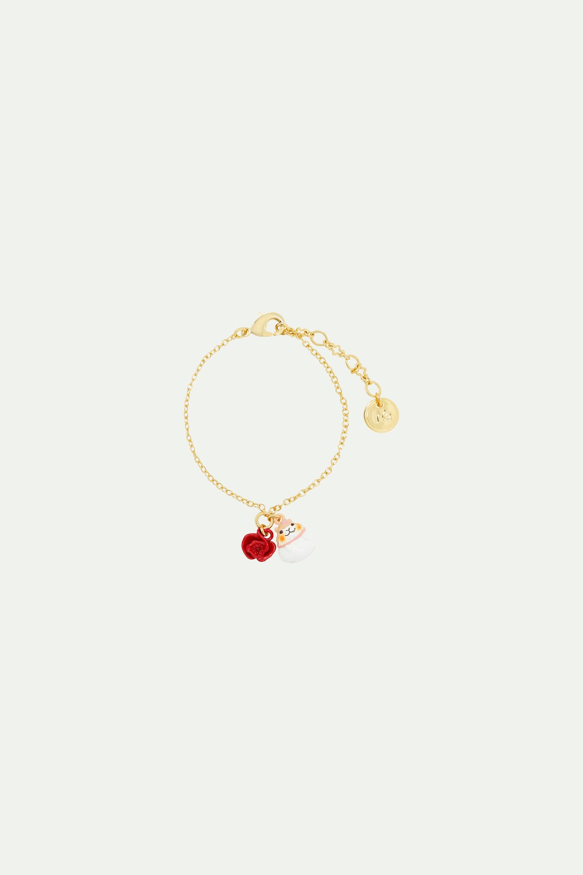 Bracelet fin hamster et coquelicot