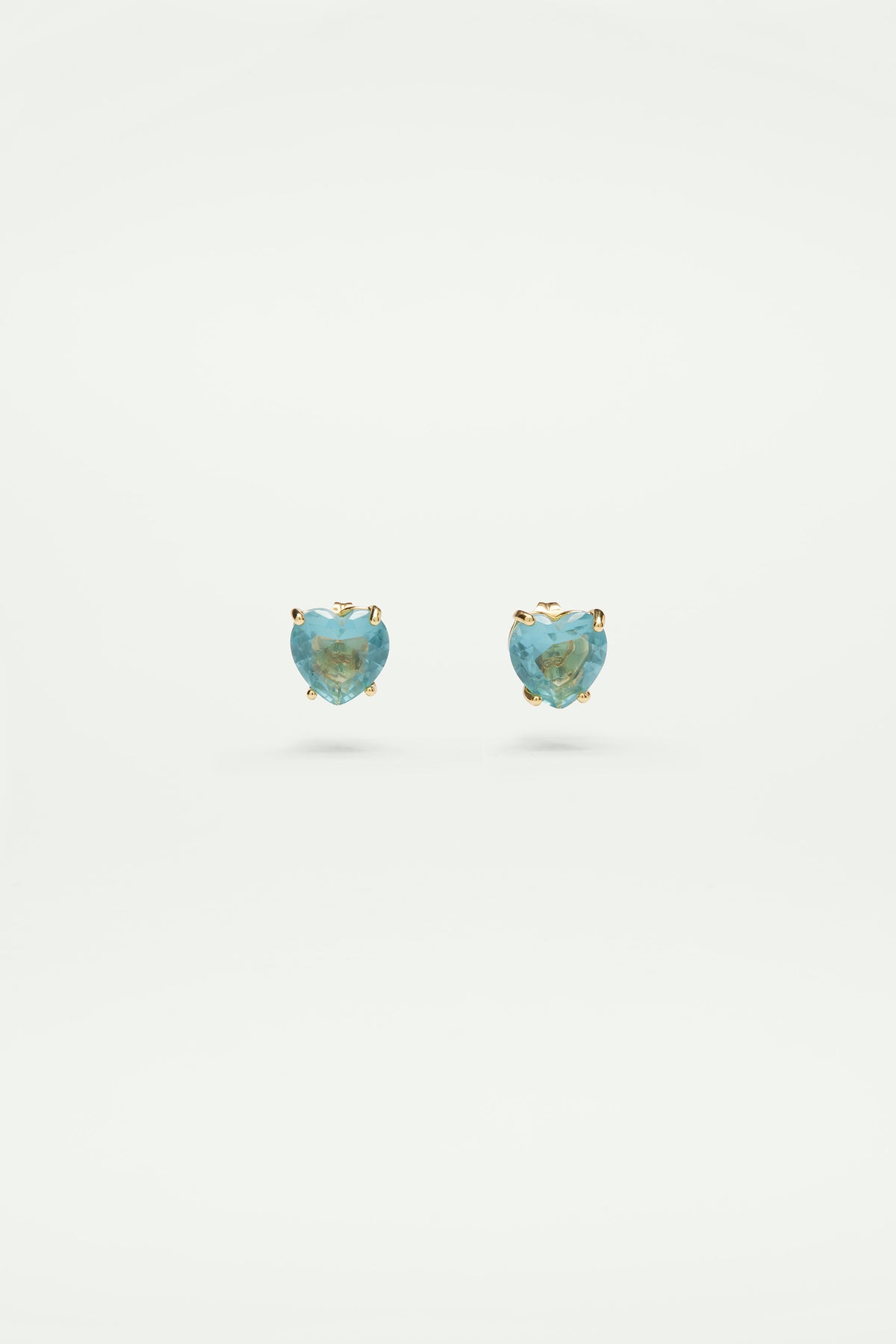 Boucles d'oreilles pierre cœur la diamantine acqua azzura