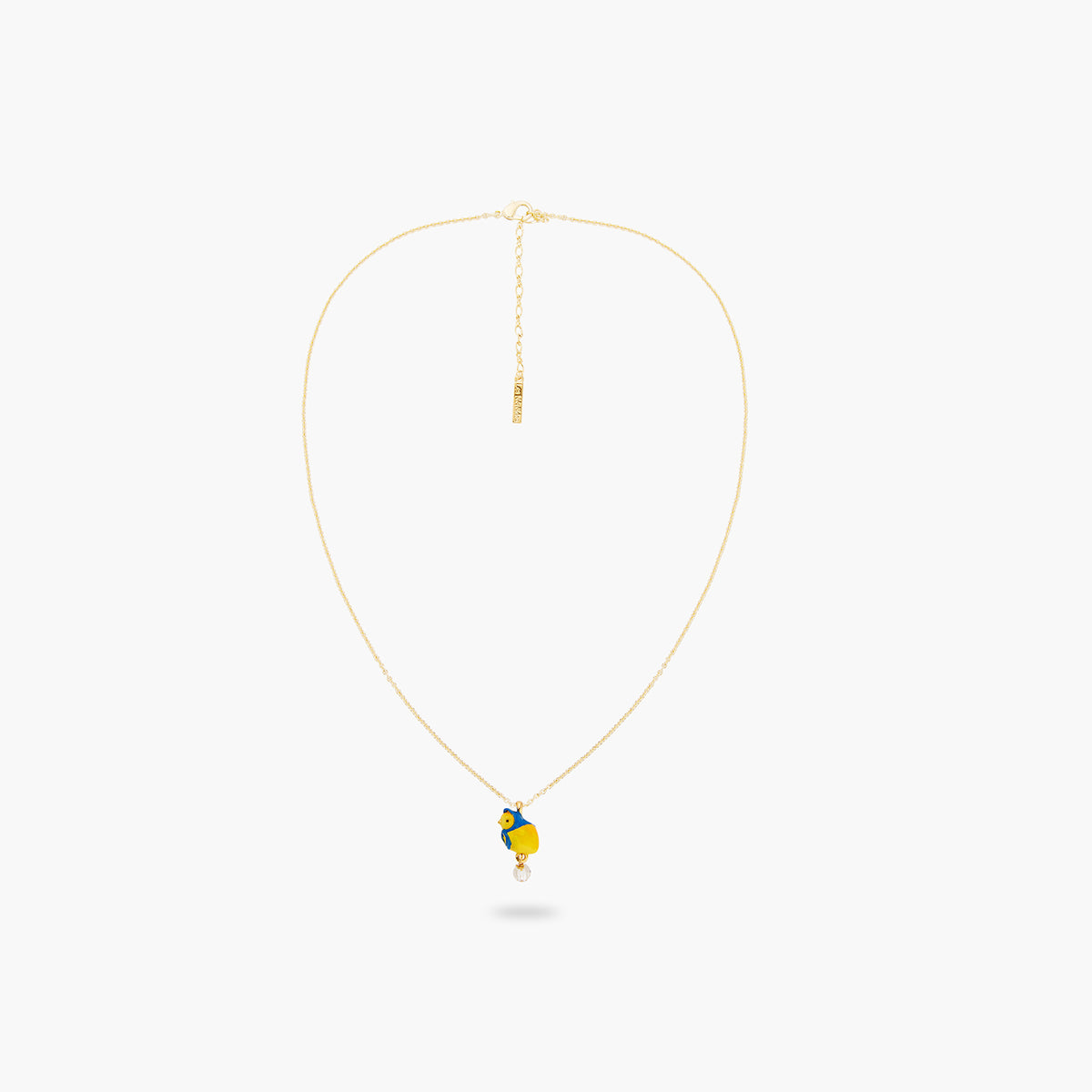 Collier Poussin de Pâques et perle ronde en verre