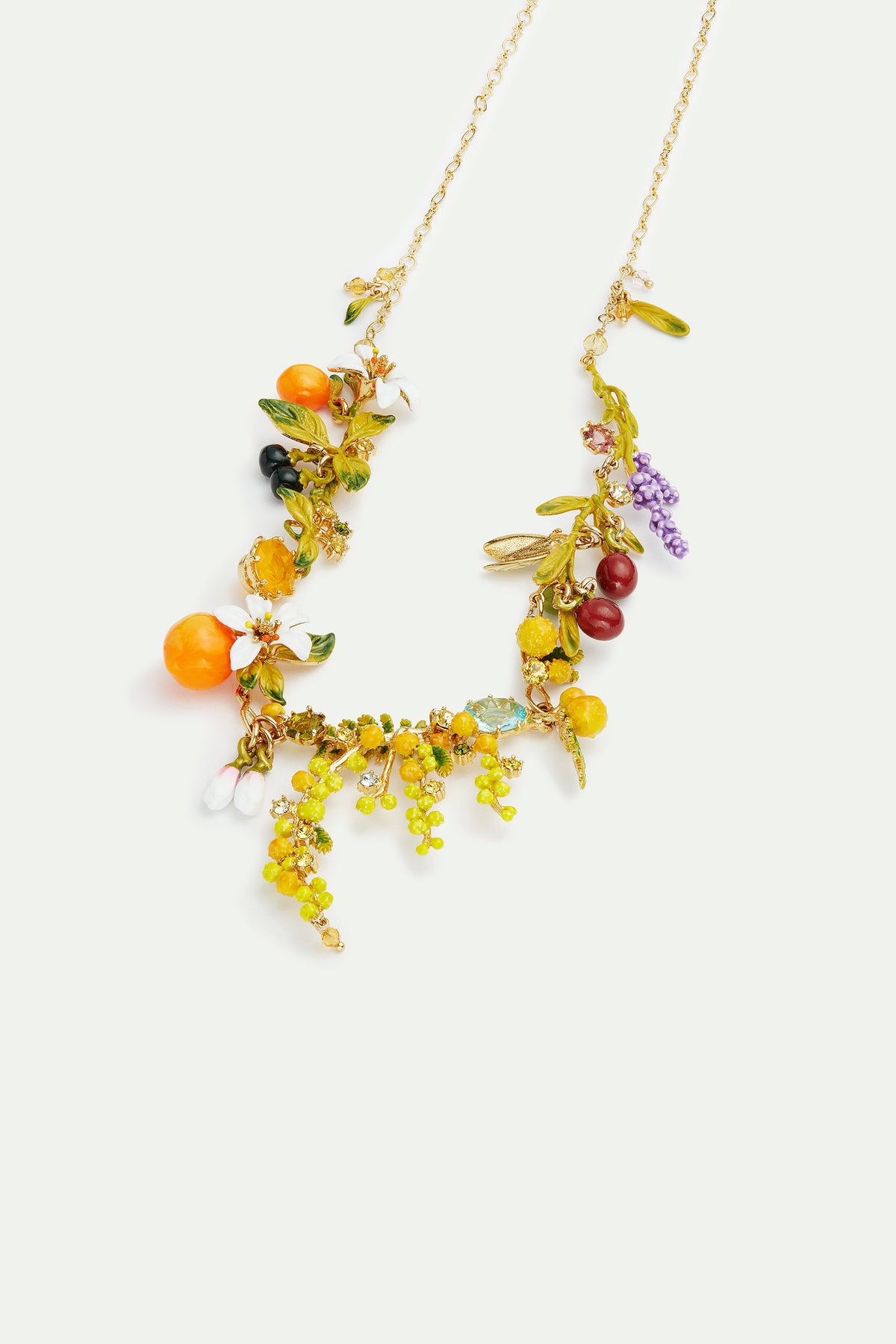 Collier plastron bouquet du jardin de provence