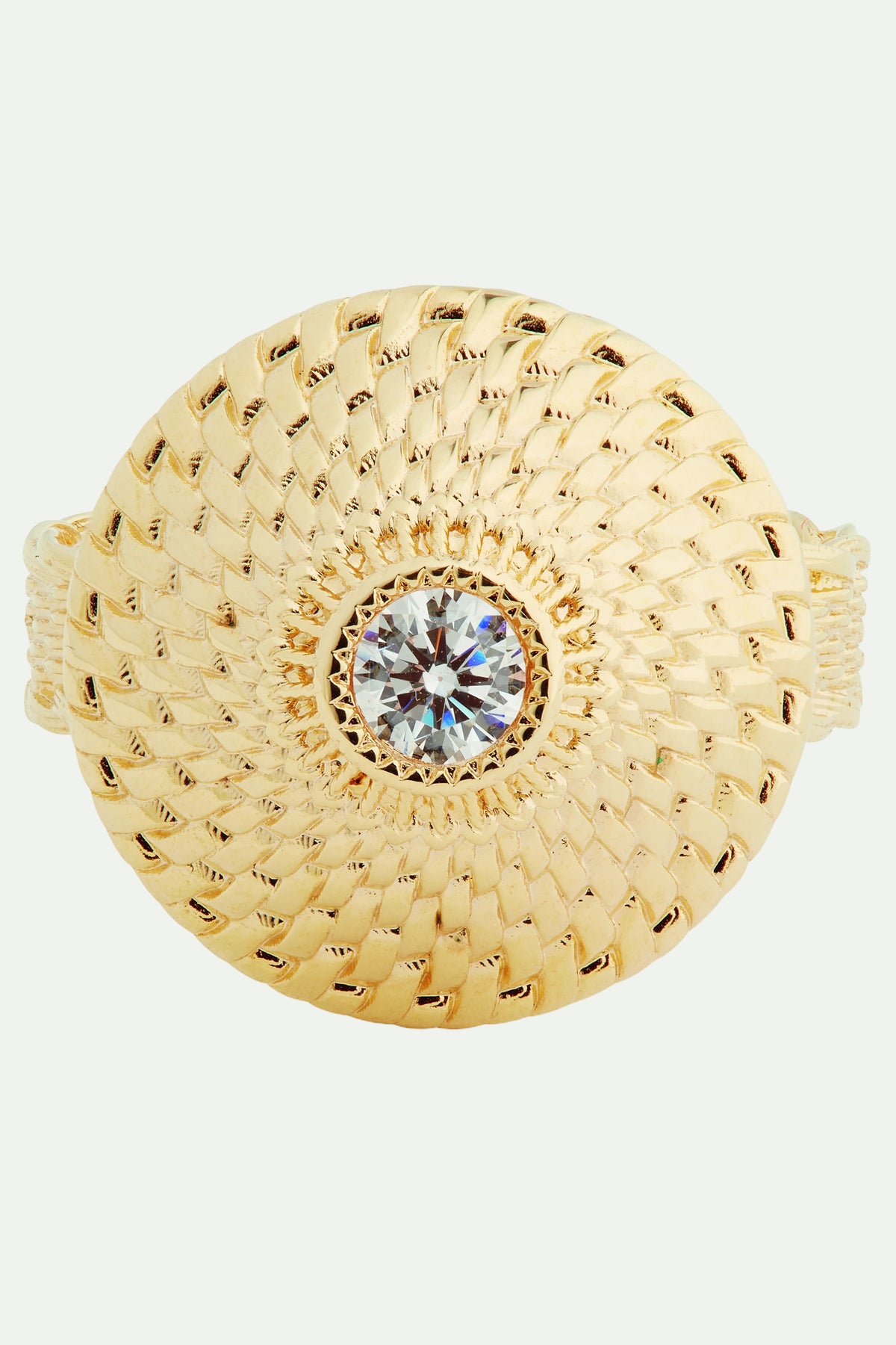 Wicker cocktail ring