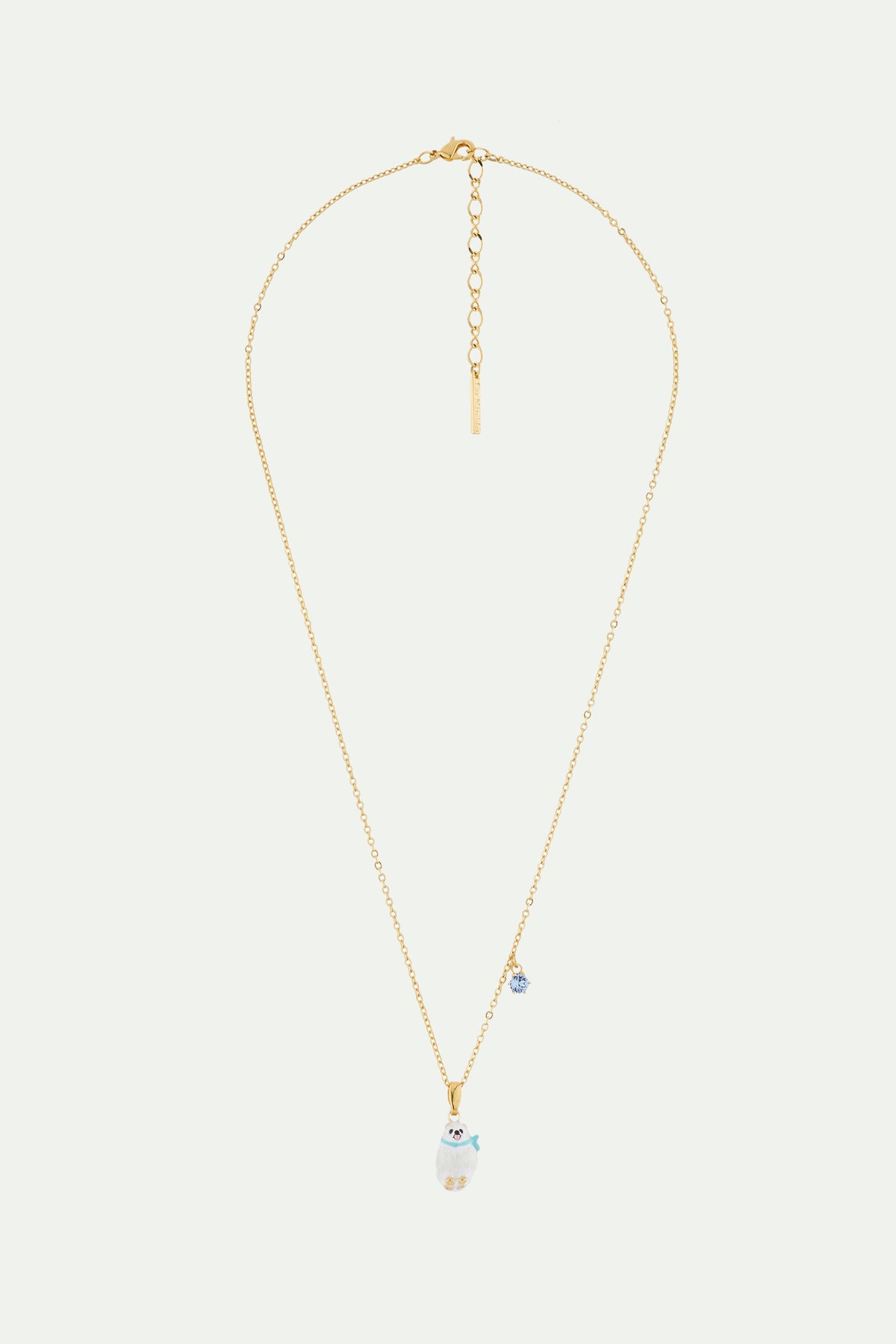 Collier pendentif poméranien blanc