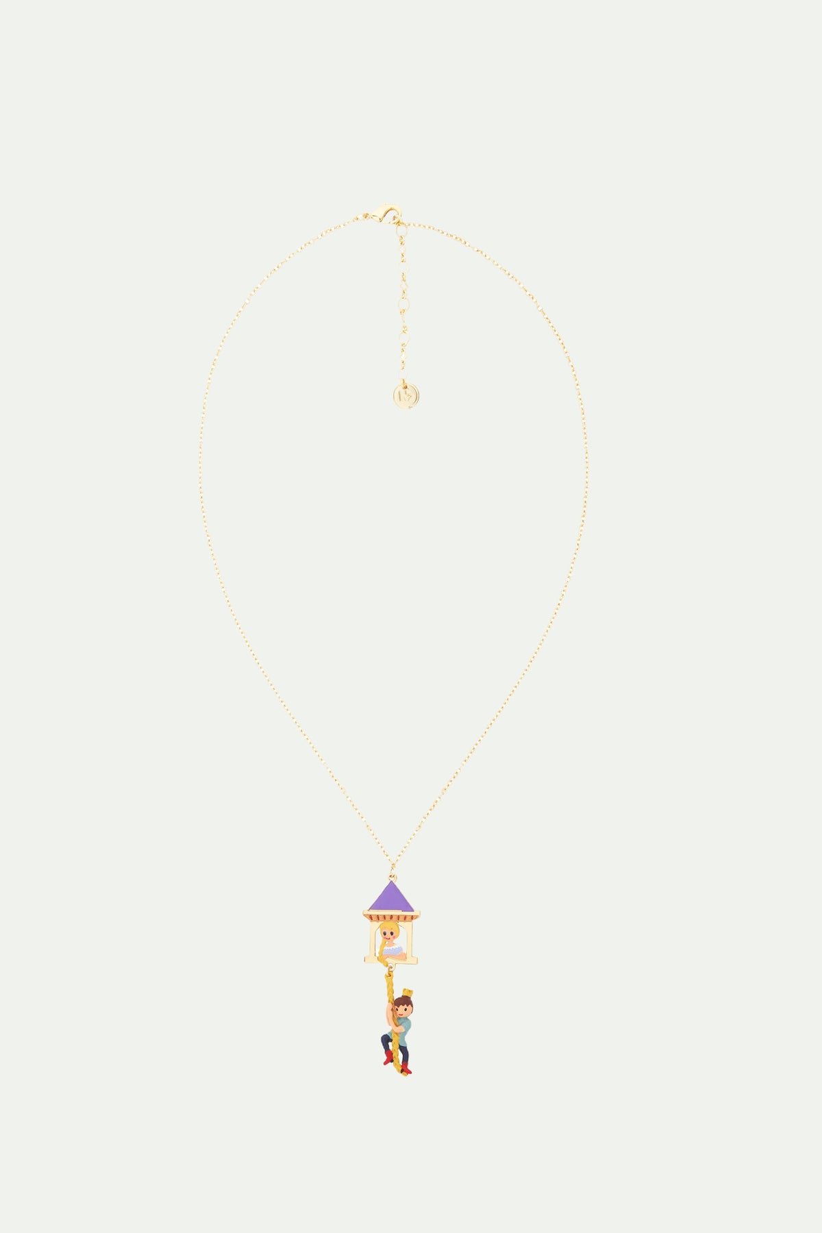 Collier pendentif princesse chevelure enchantée et prince