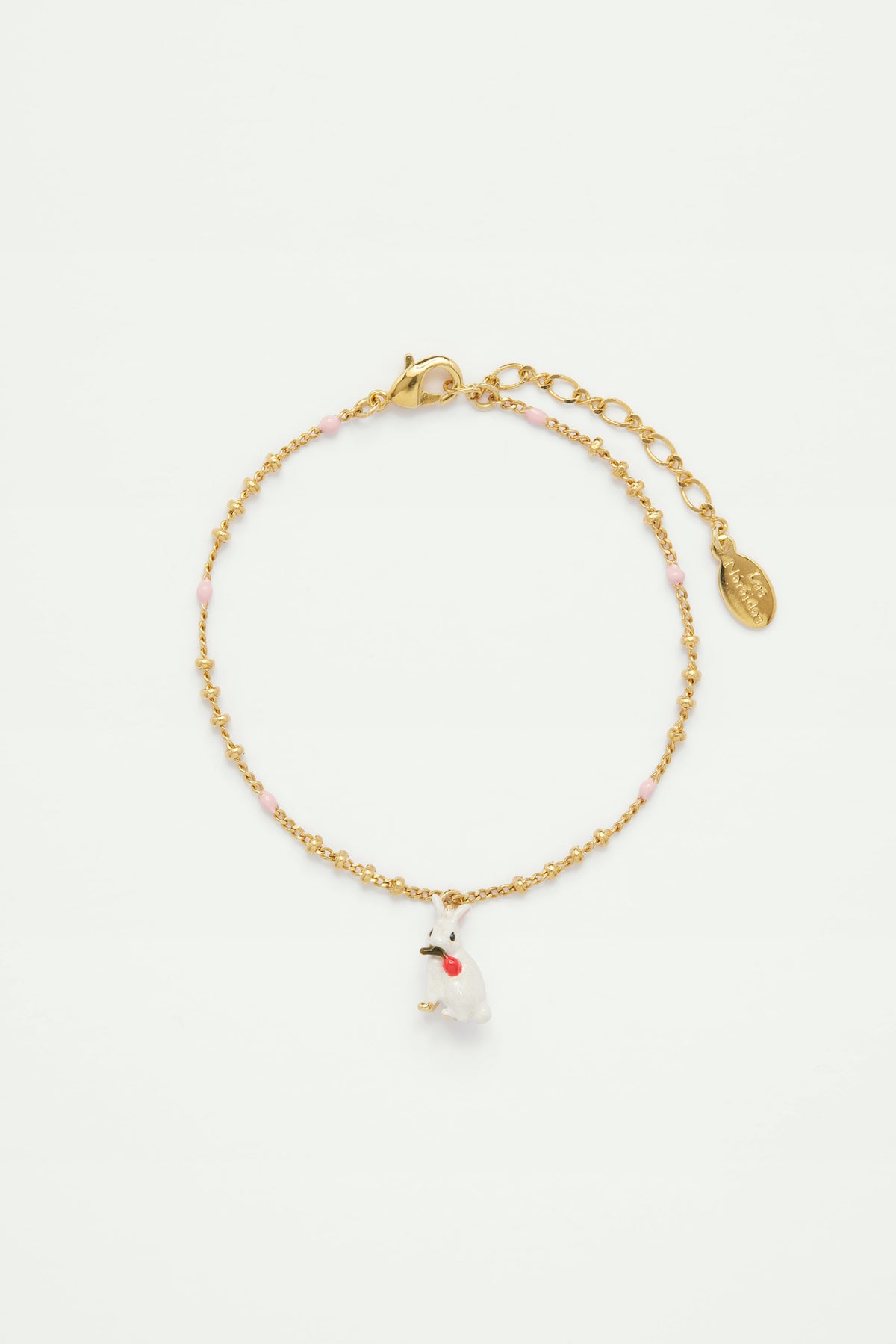 Bracelet pendentif lapin blanc