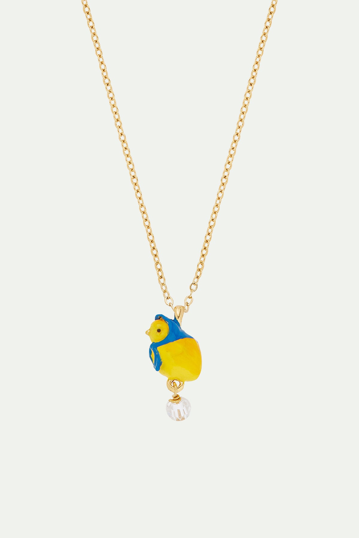 Collier Poussin de Pâques et perle ronde en verre