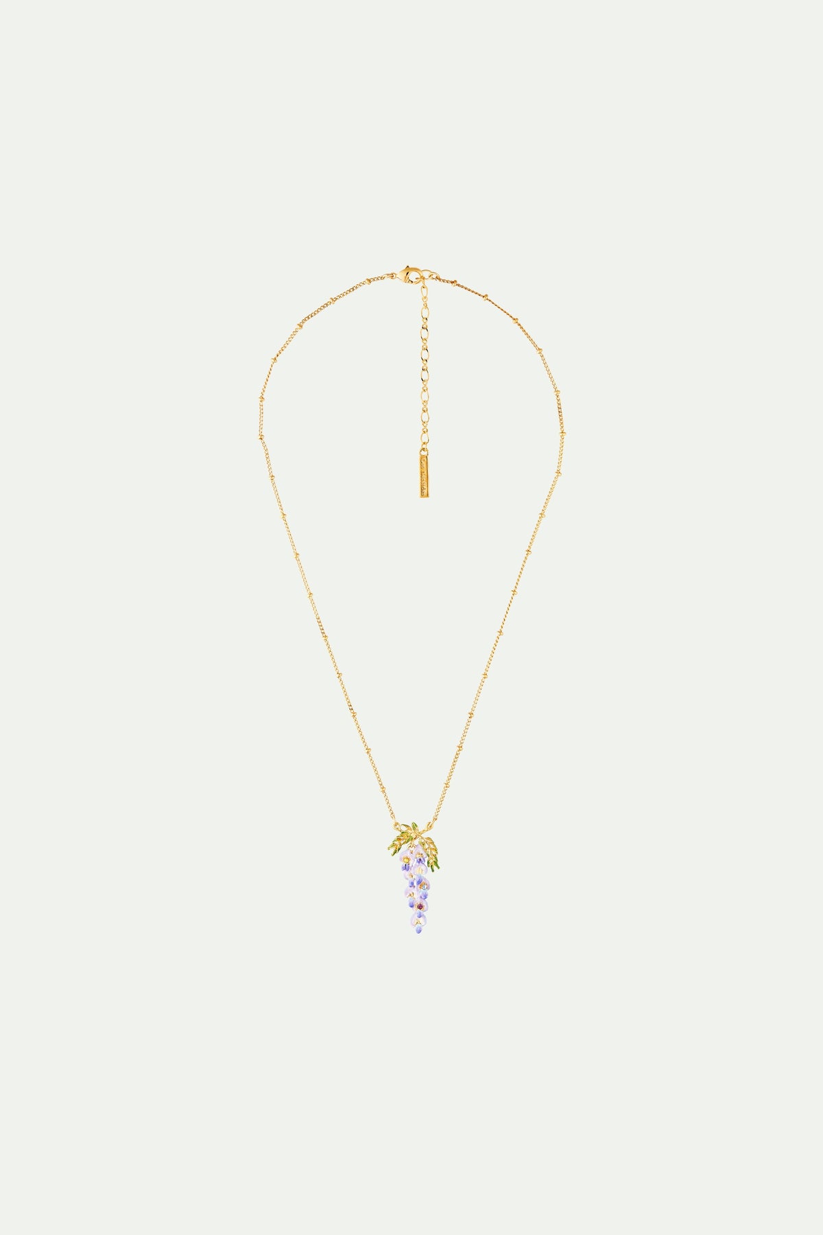 Collier pendentif fleur de glycine