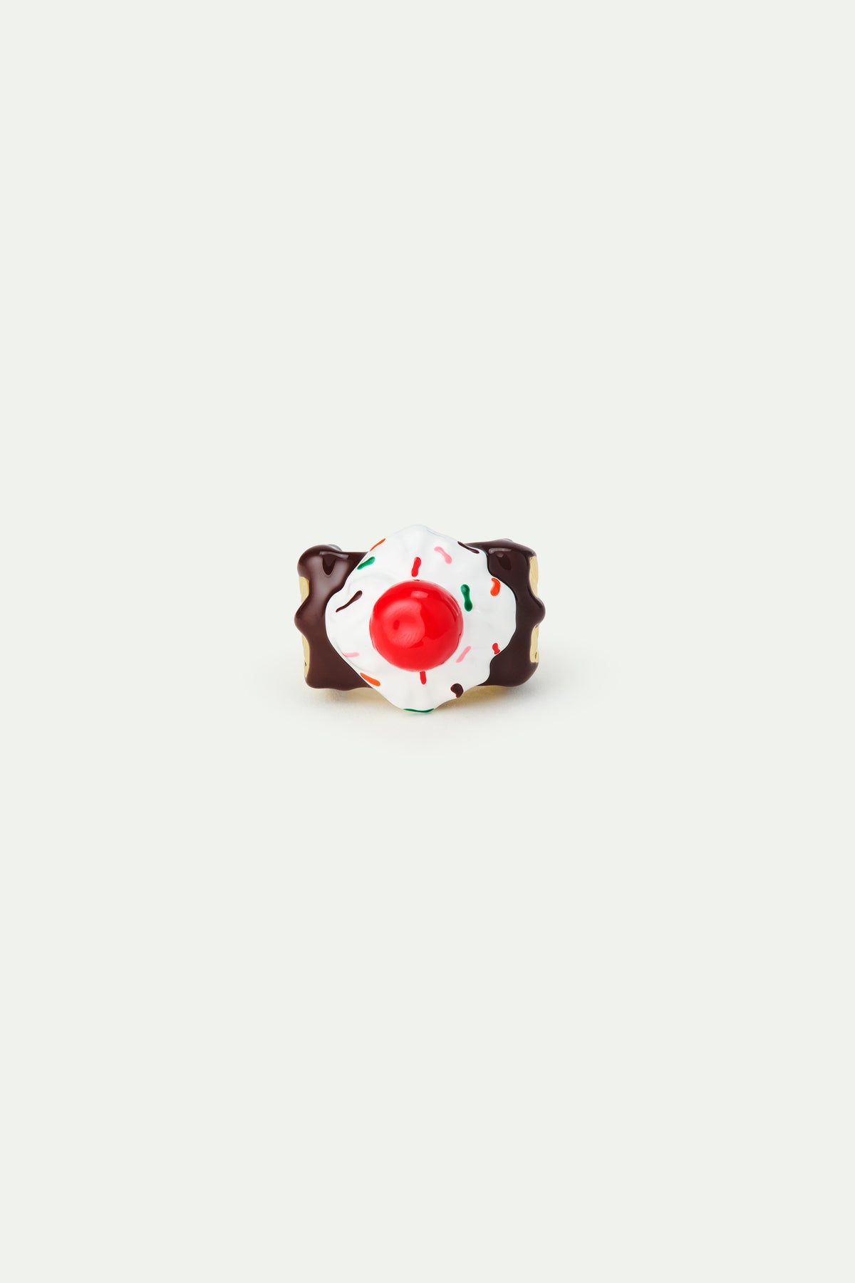 Bague cocktail glace chocolat chantilly