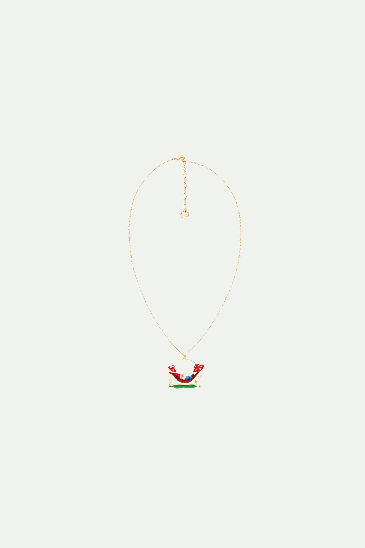 Collier pendentif hamac et nain de jardin