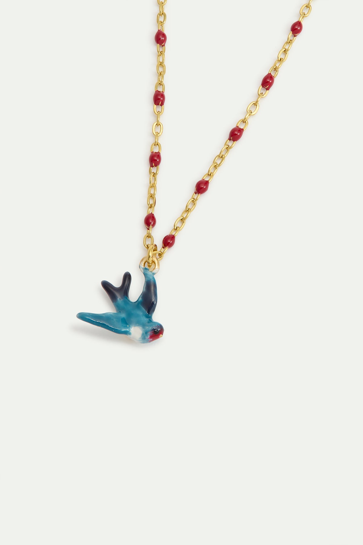 Collier pendentif Hirondelle bleue
