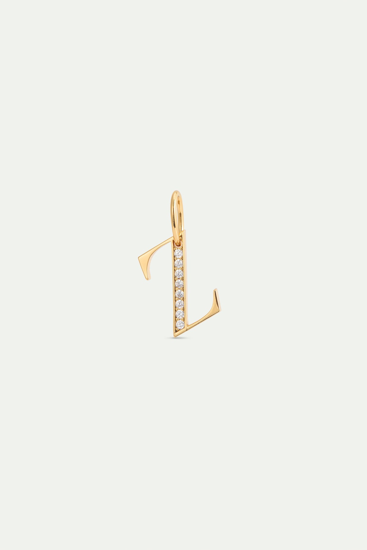 Pendentif lettre Z dorée et cristaux