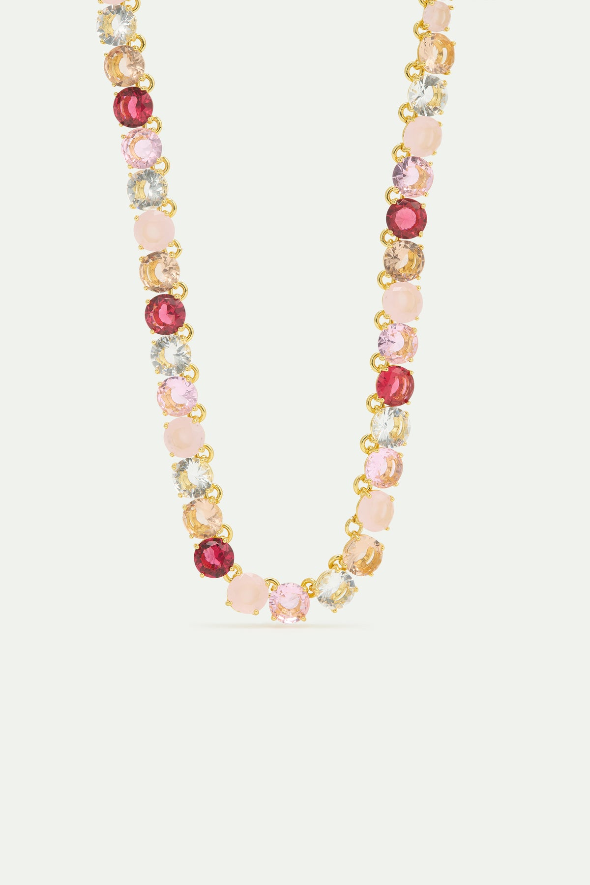 Collier ras de cou pierres rondes La Diamantine Rosa Centifiola