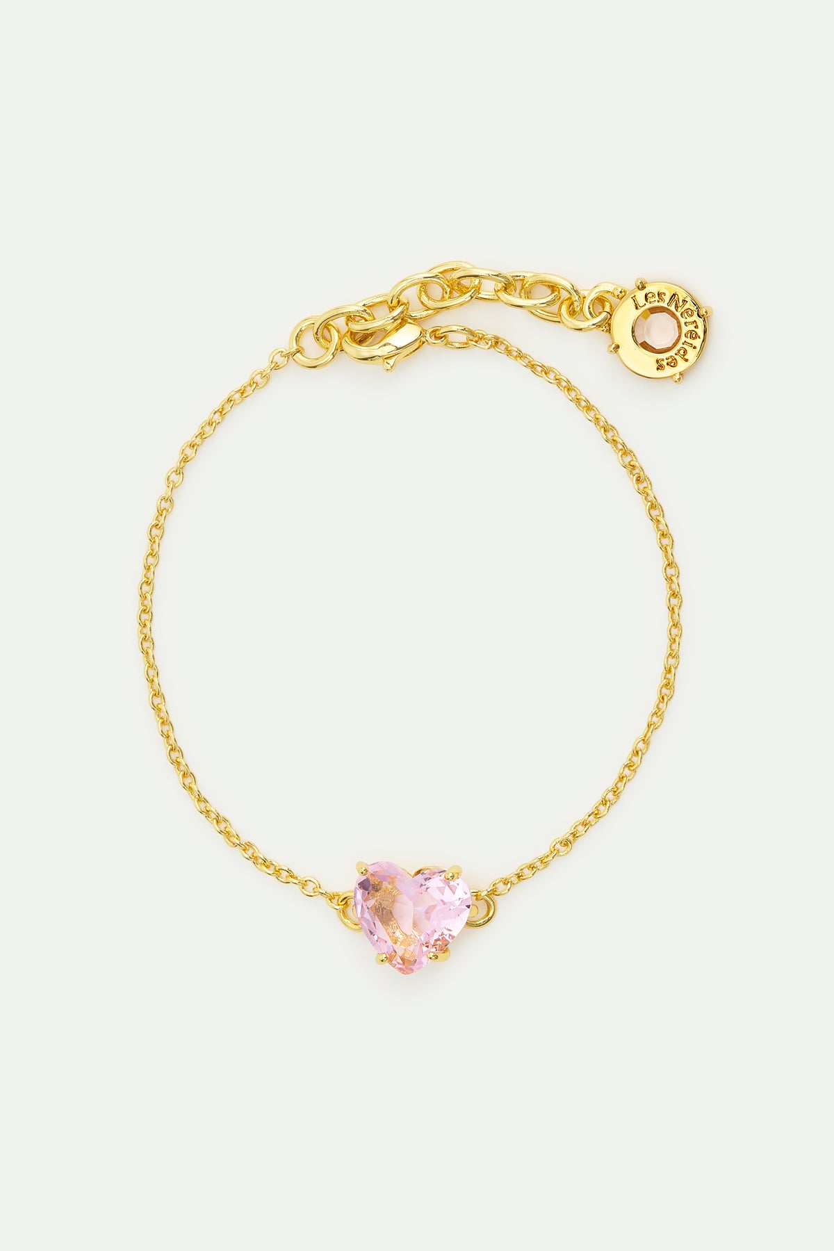 Bracelet fin pierre cœur La Diamantine Rosa Centifolia