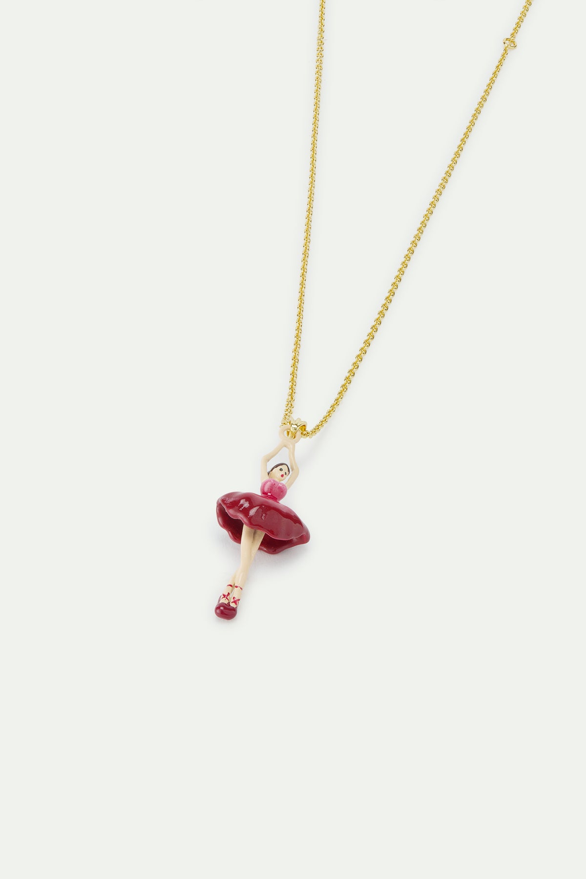 Collier pendentif Ballerine tutu dégradé de rose