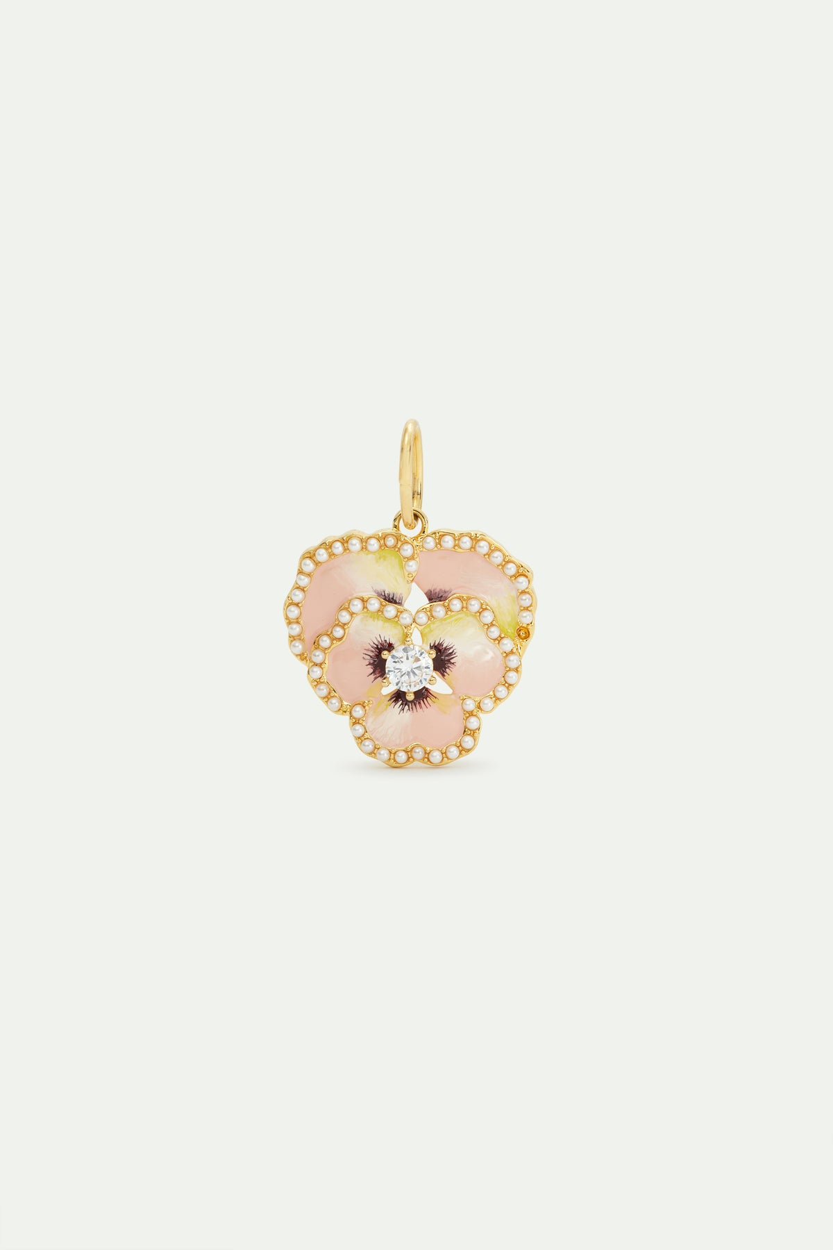 Pendentif fleur de pensée rose, Apaisement et Délicatesse