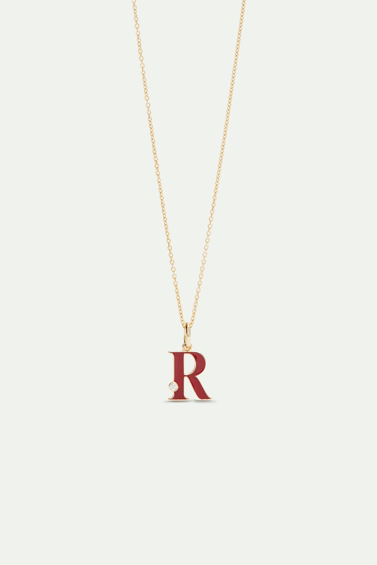 Collier pendentif lettre R