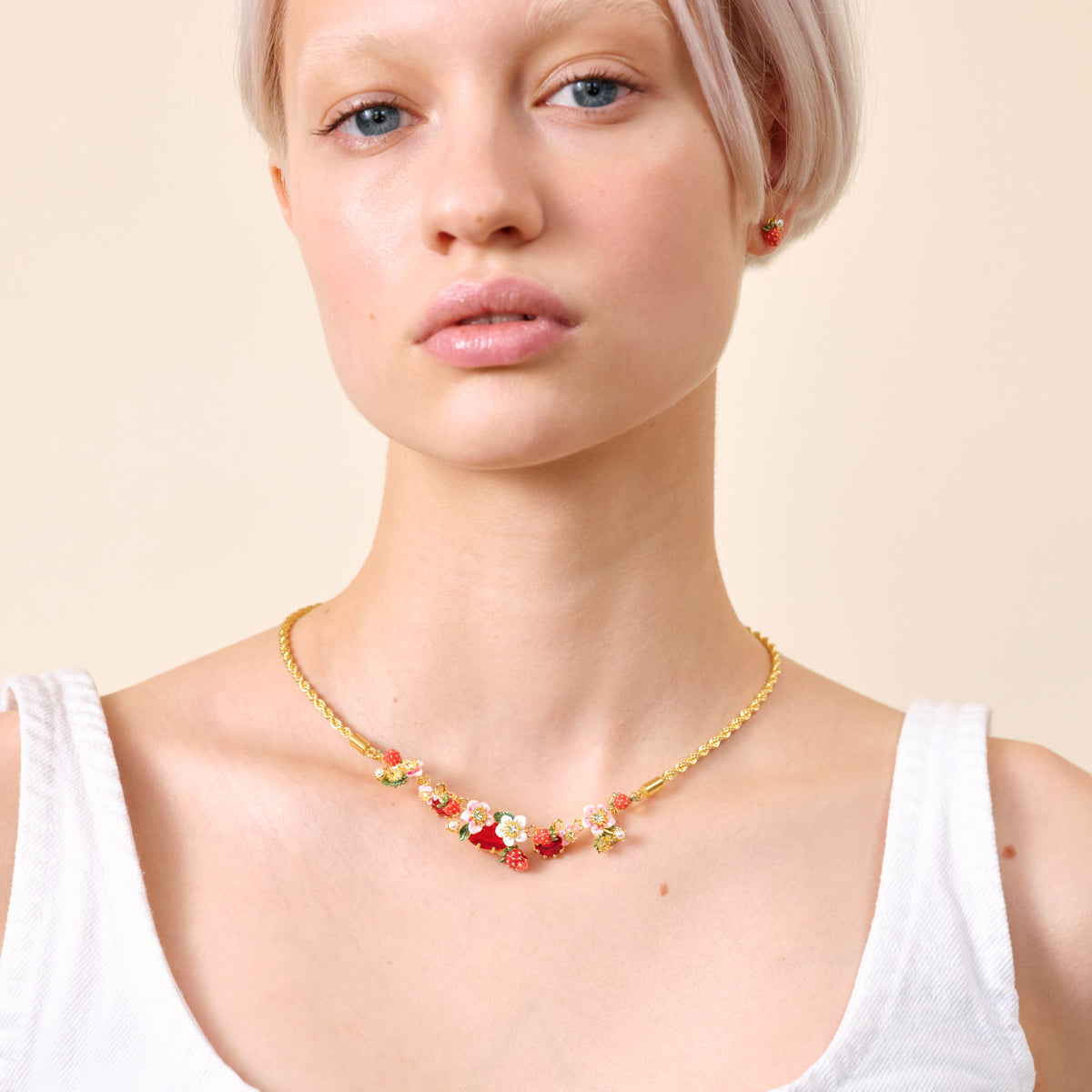 Collier plastron éclat printanier