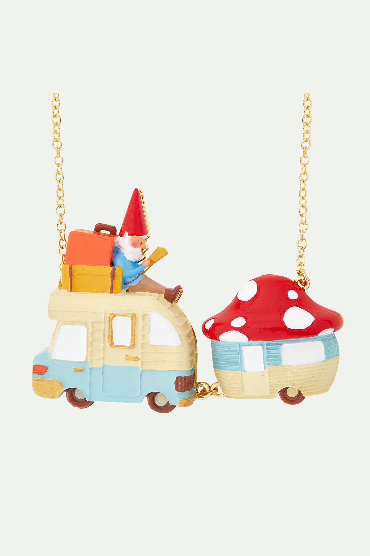 Collier plastron caravane des champimignon