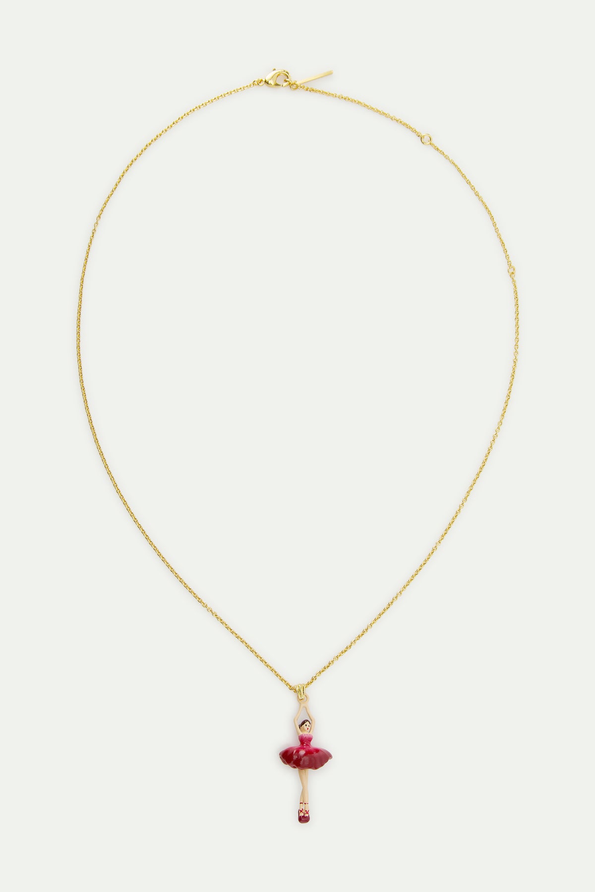 Collier pendentif Ballerine tutu dégradé de rose