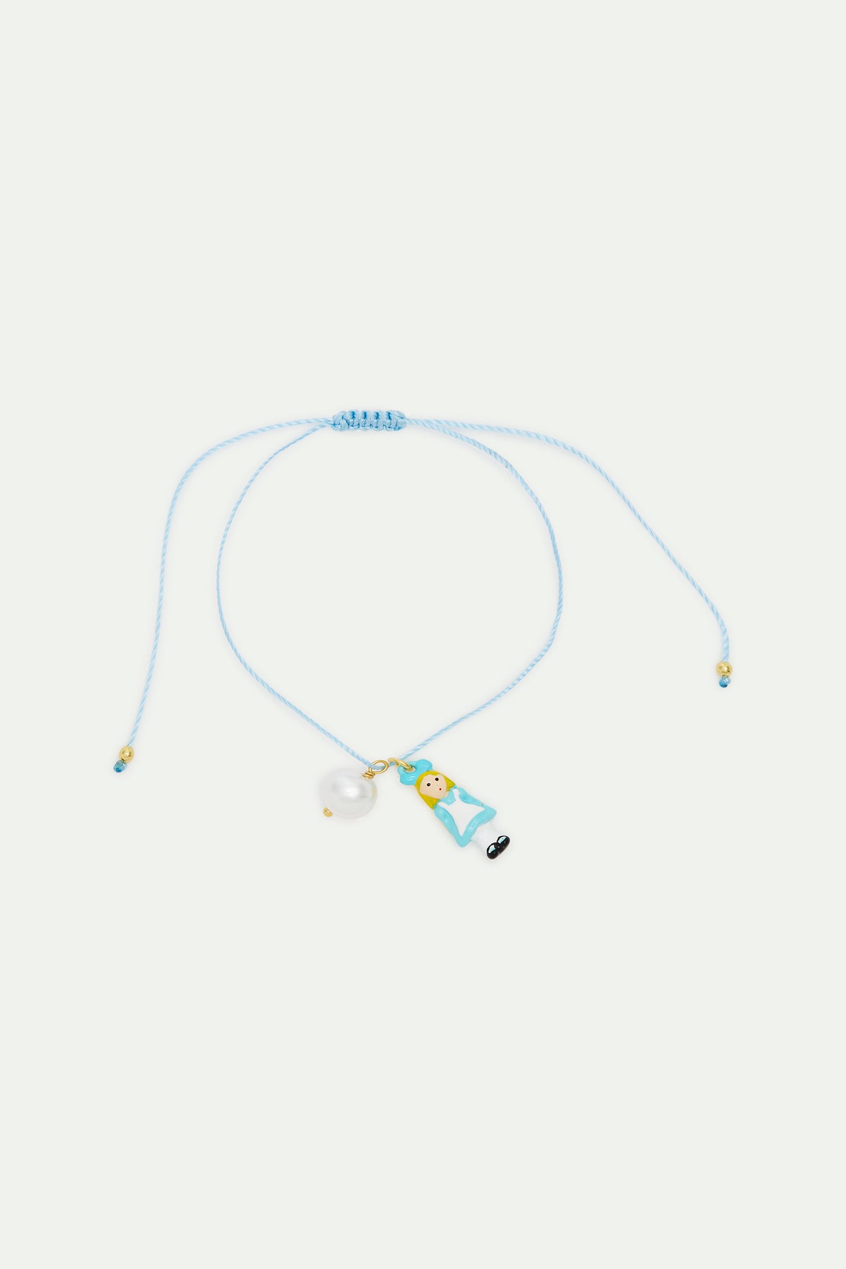 Alice blue satin bracelet