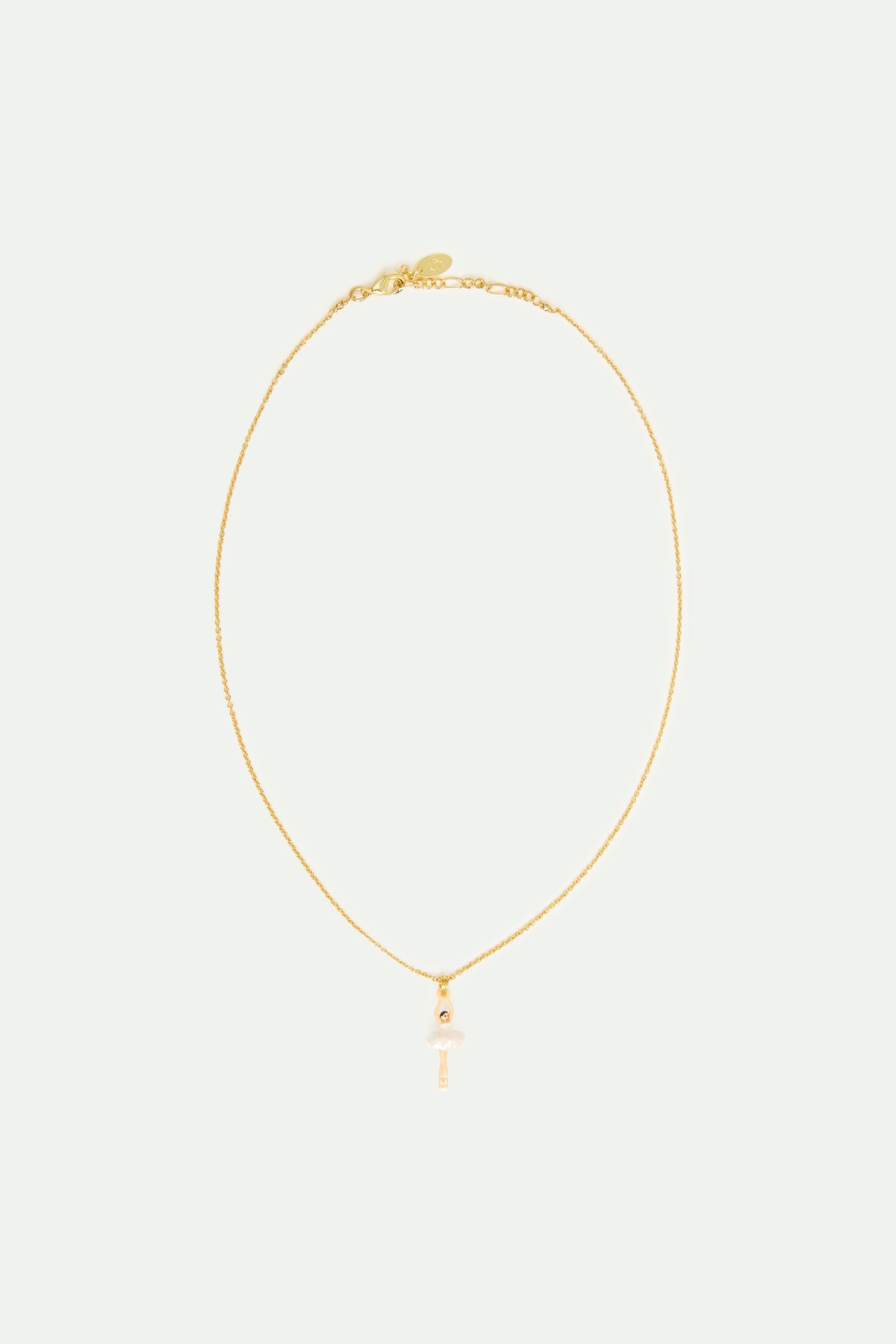 Collier fin mini Ballerine en tutu blanc