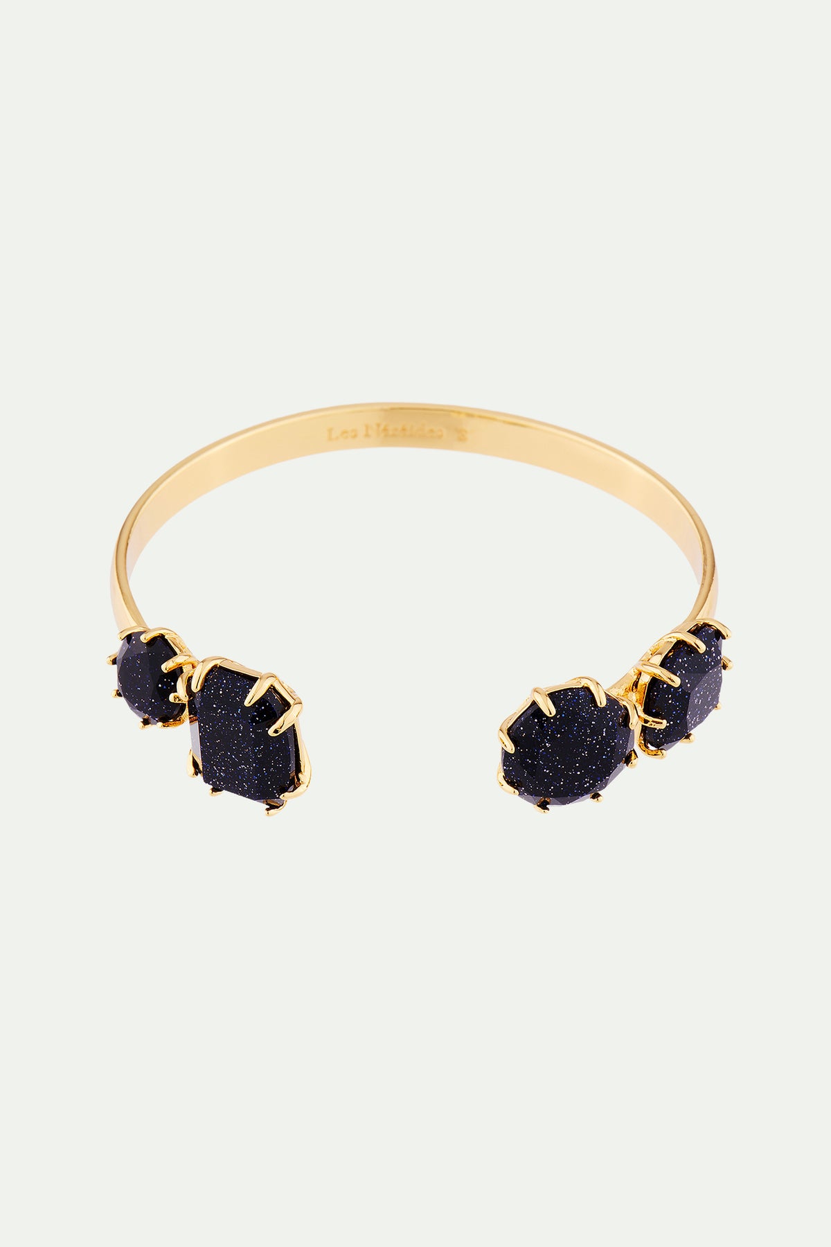 Deep Sparkling Blue 4 Stones La Diamantine Bangle Bracelet