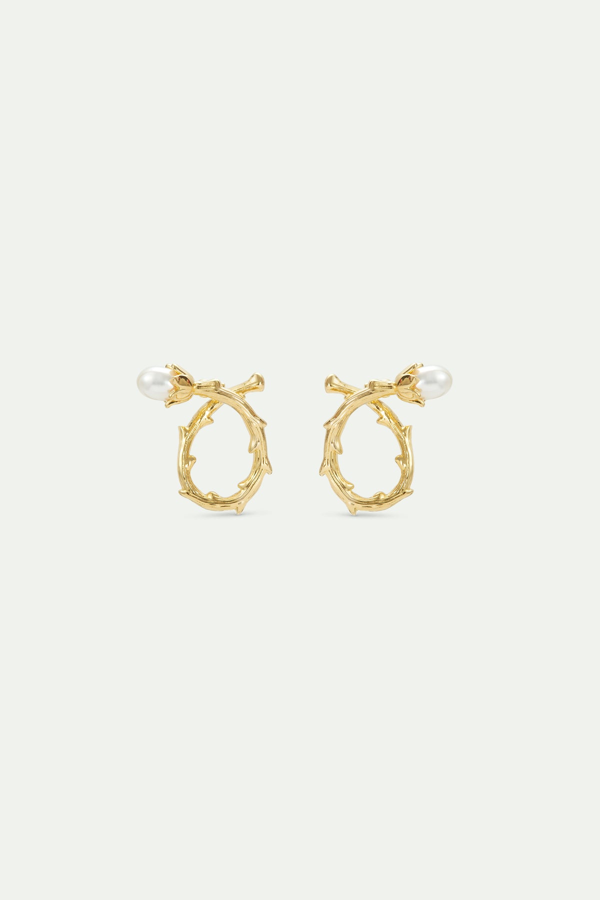Boucles d'oreilles tiges créoles torsadées dorées