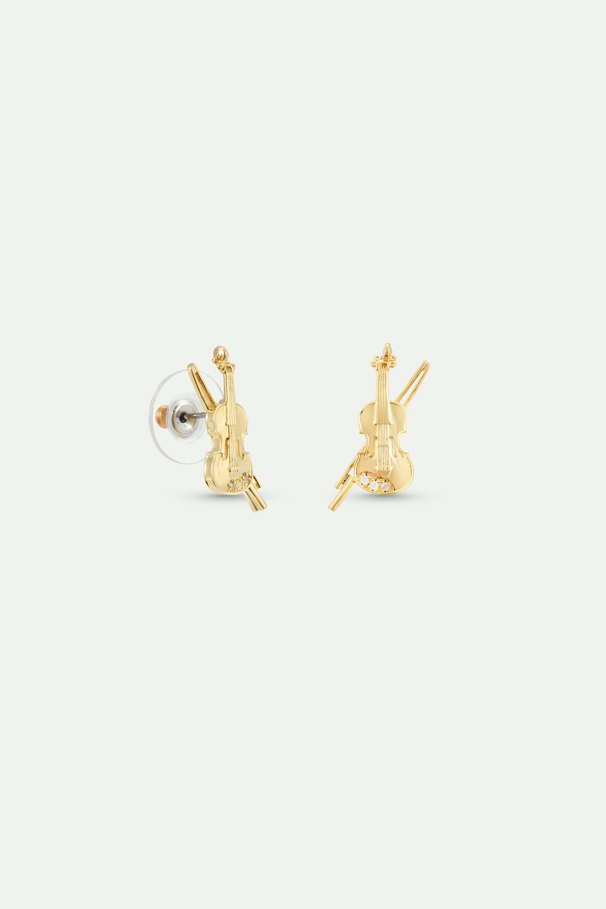 Boucles d'oreilles violoncelle doré