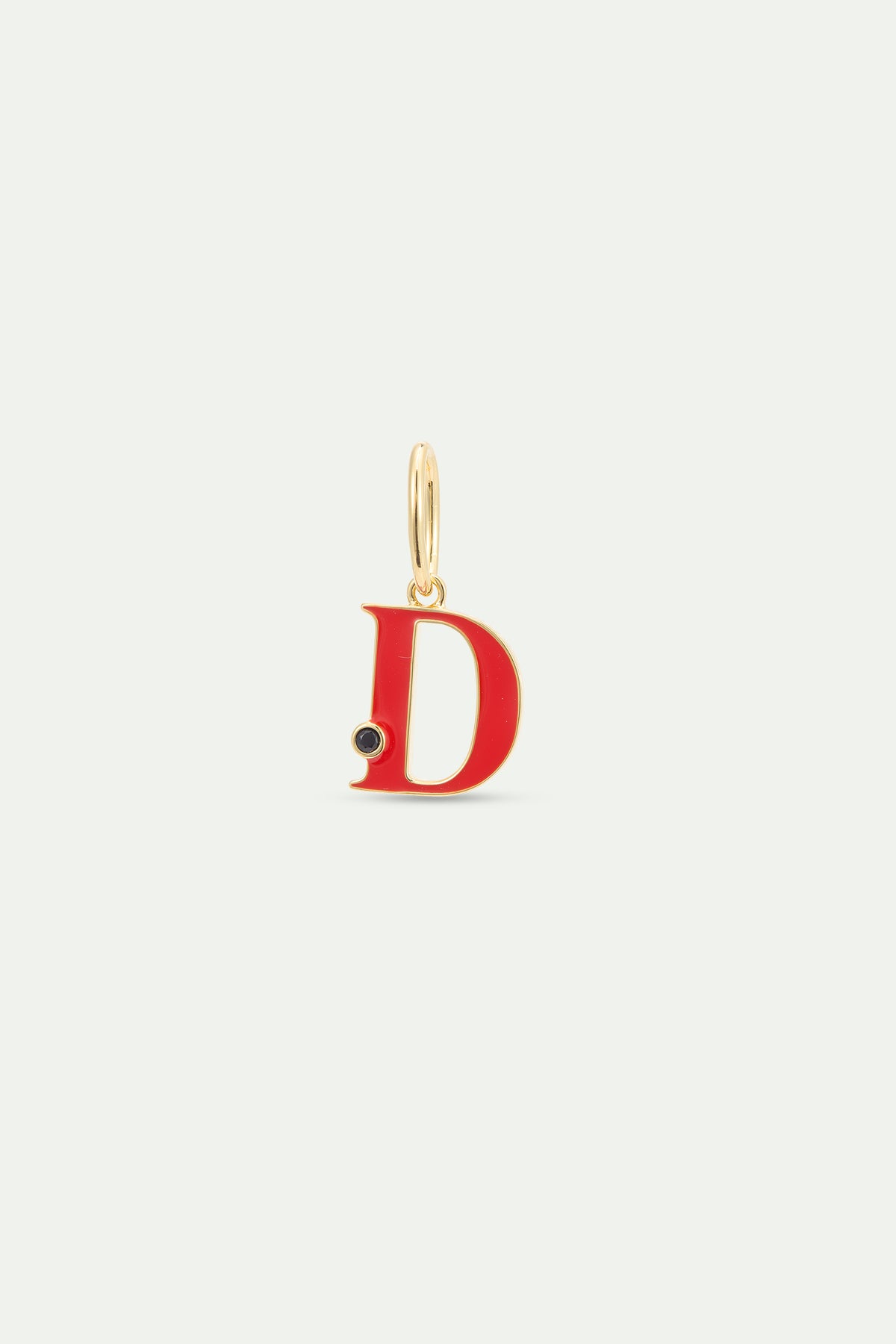 Pendentif lettre D rouge
