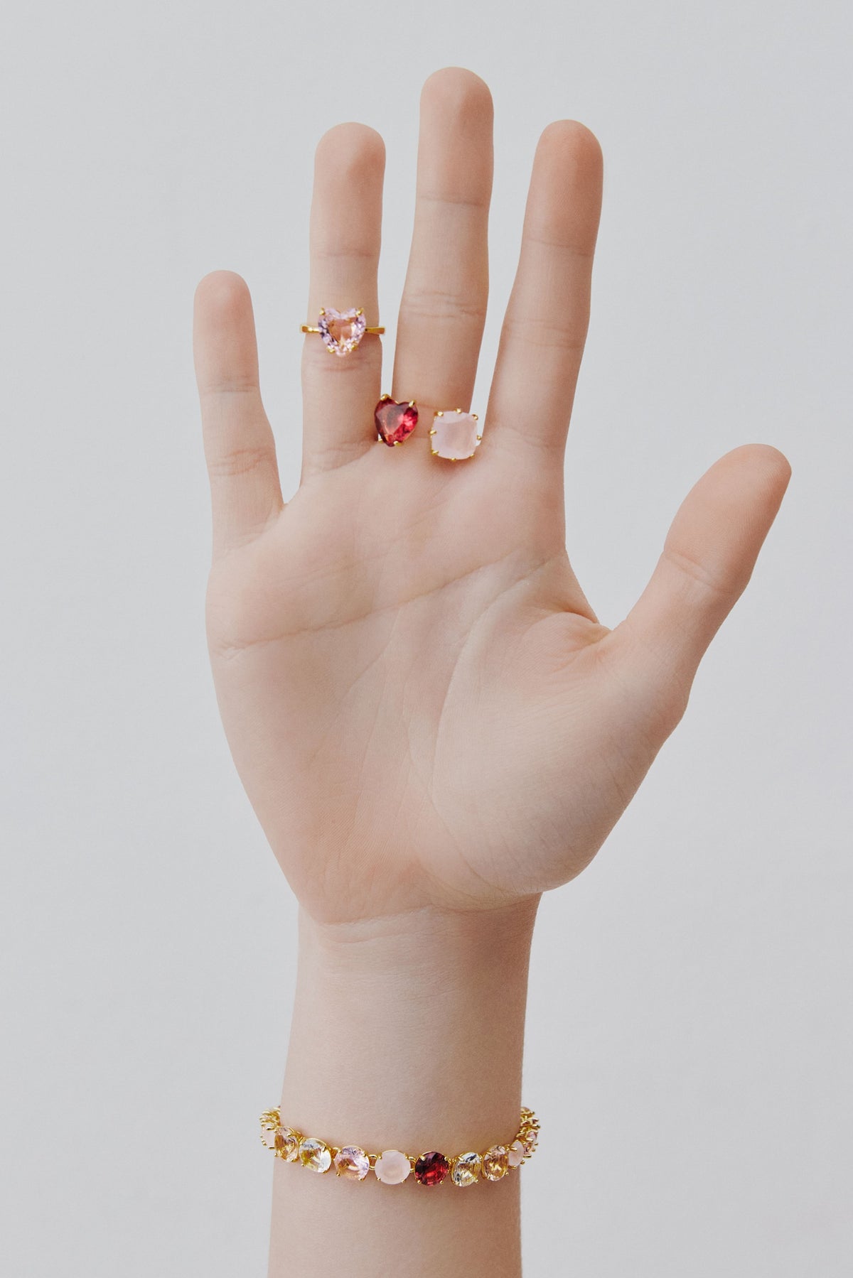 Bague solitaire coeur La Diamantine Rosa Centifolia