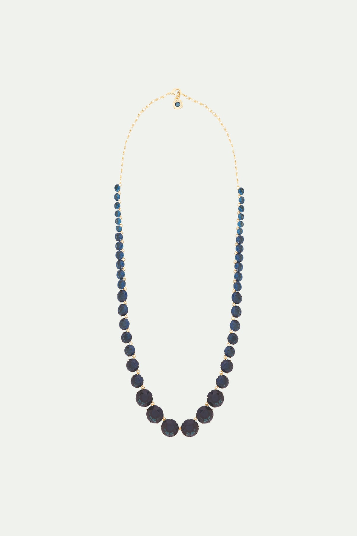 Collier sautoir pierres rondes La Diamantine Bleu Océan